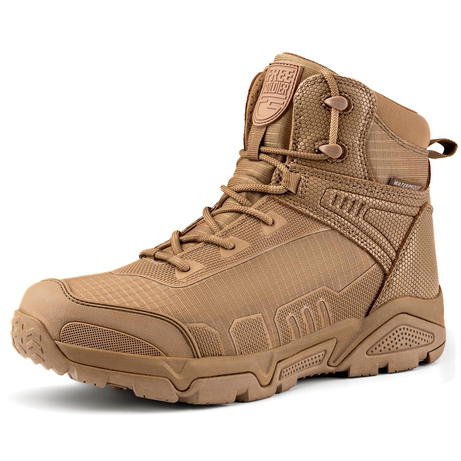 Men's Waterproof Tactical Work Boots Lightweight Comfortable Combat Hiking Boots