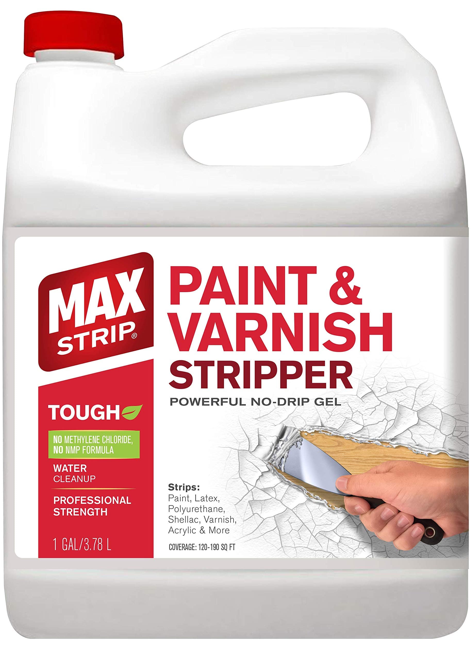 Professional Strength Paint and Varnish Stripper - 1 Gallon - Strips Paint, Latex, Polyurethane, Shellac, Varish, Acrylic and More - No Methylene Chloride No NMP Powerful No Drip Gel Formula