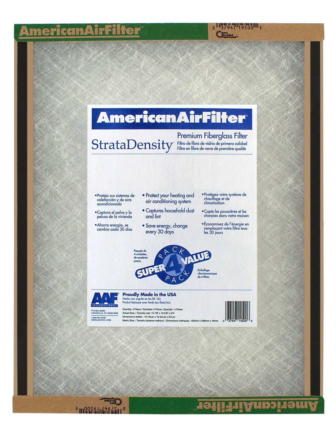 American Air Filter 116241 Disposable Panel Air Filters