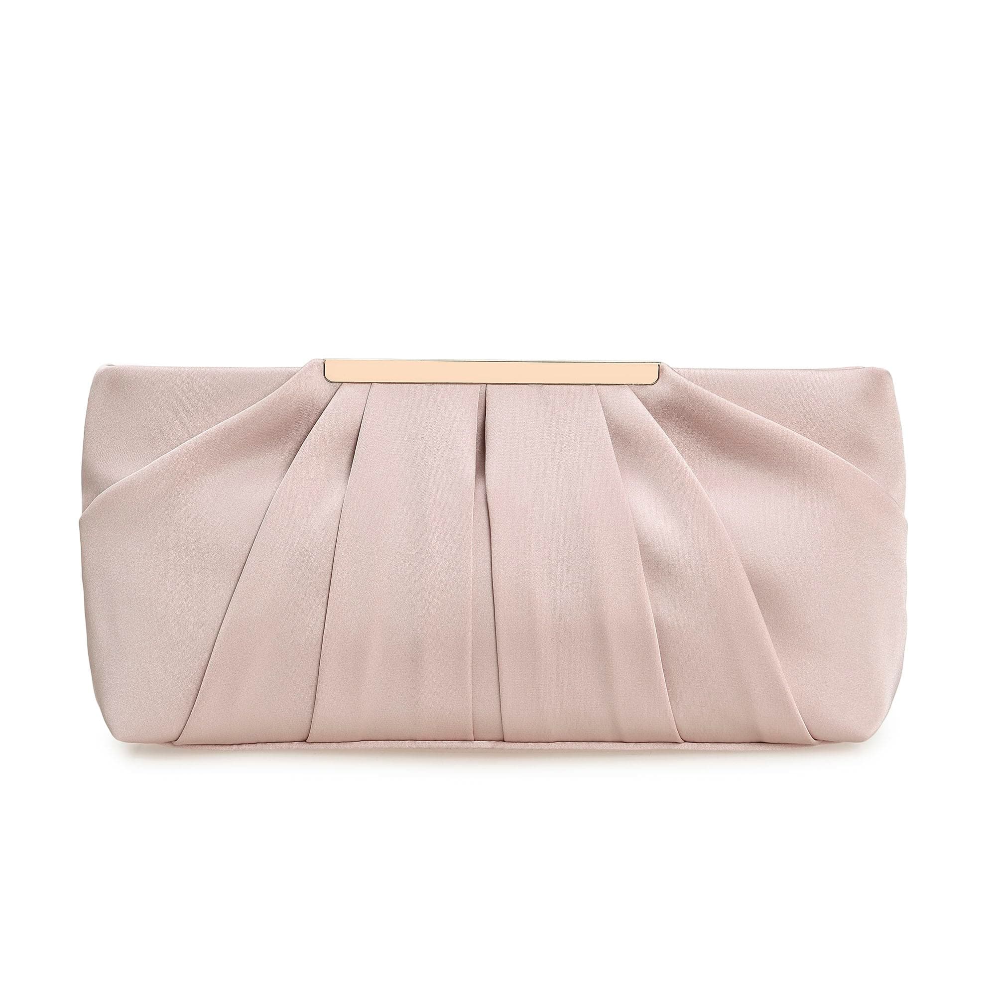 Clutch Evening Bag Elegant Pleated Satin Formal Handbag Simple Classy Purse for Women