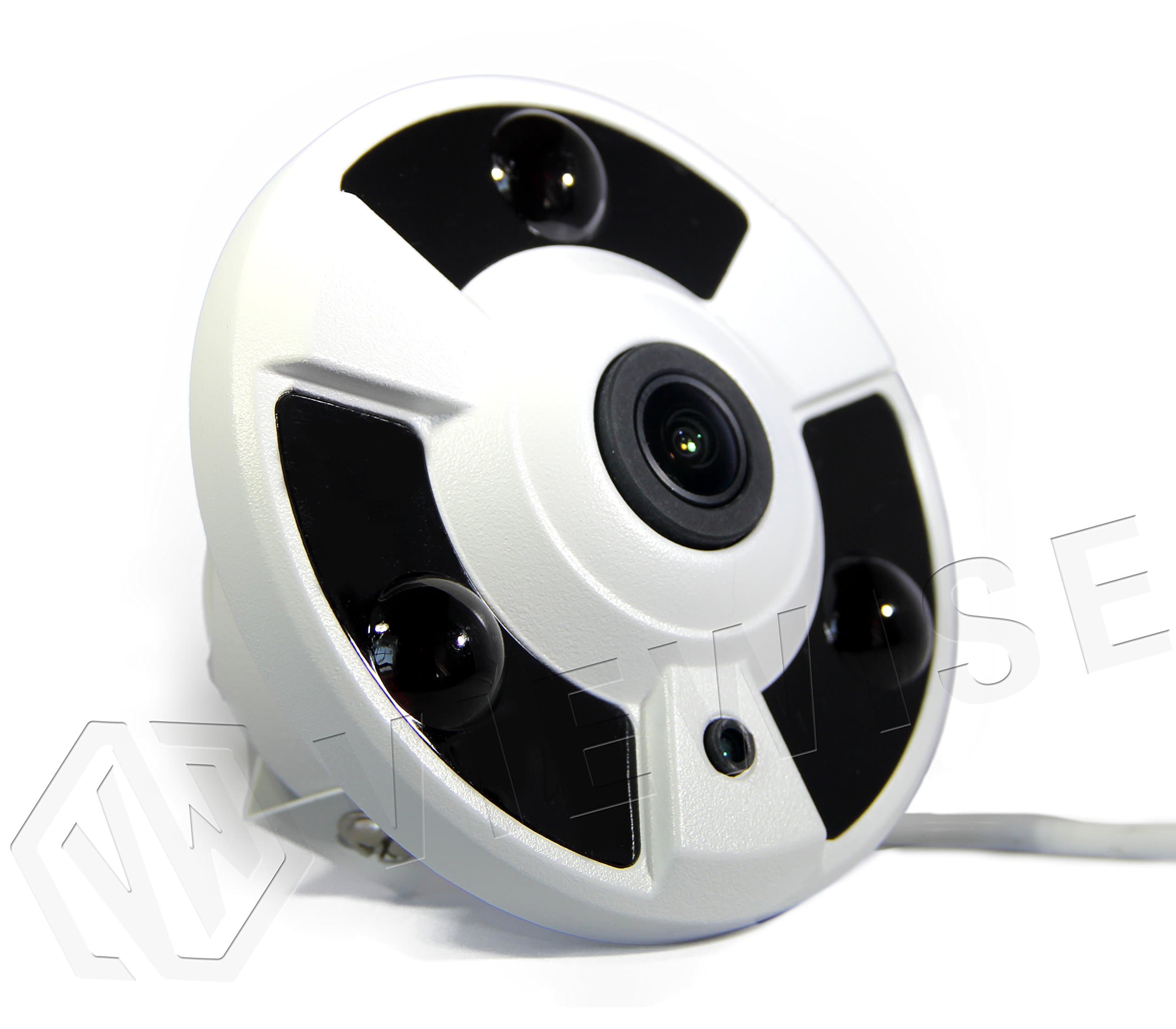 Analog HD 1080P 2MP 360 Degree Security Surveillance Wired Camera Fisheye 1.7mm Lens Wide Angle Panoramic Indoor Dome Camera 4 in 1 (TVI/AHD/CVI/Anaolog) IR 15FT Nightvision DC12V