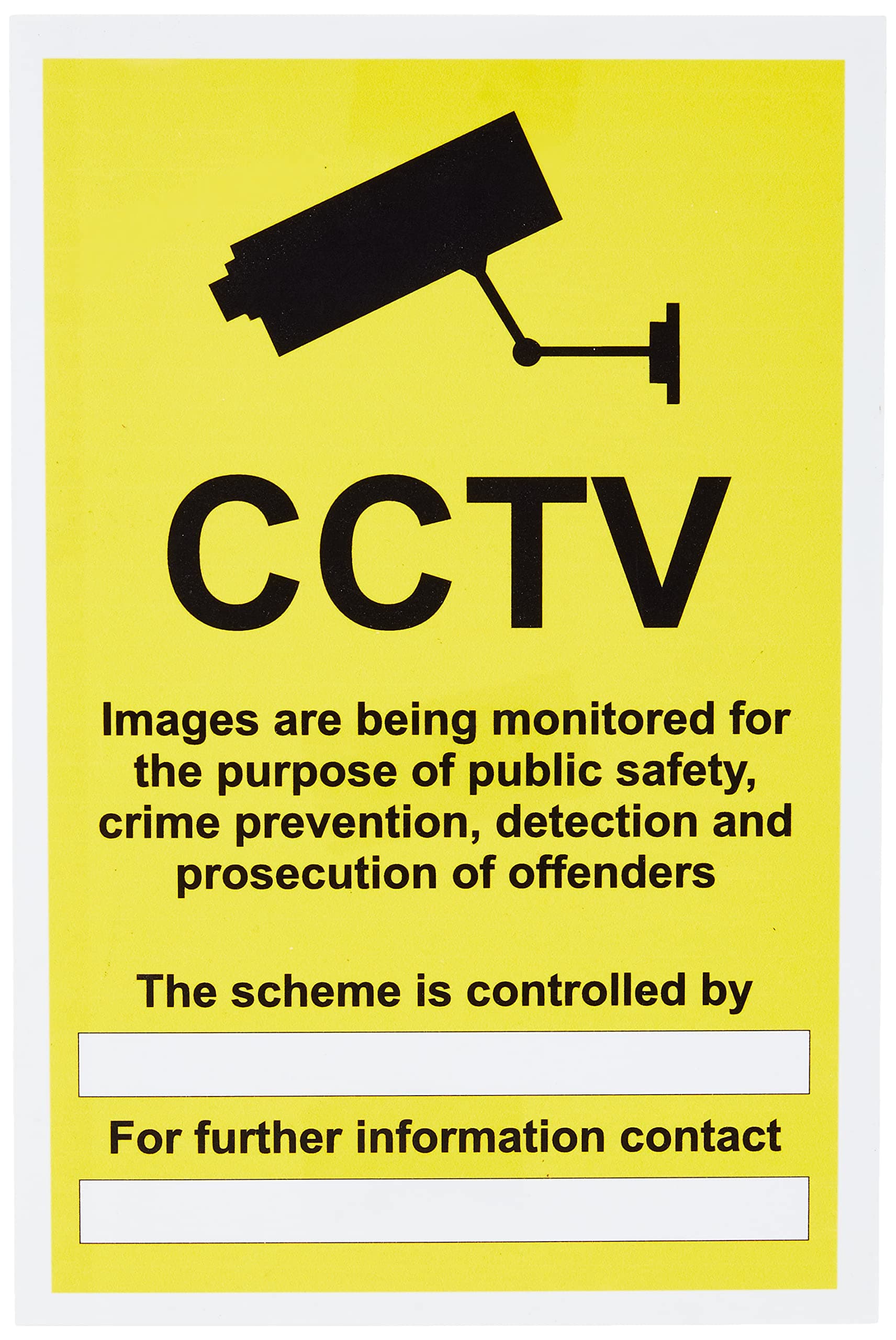 Data Compliant GDPR CCTV Sign 200mm x 300mm - Rigid Plastic (CC.12F-RP)