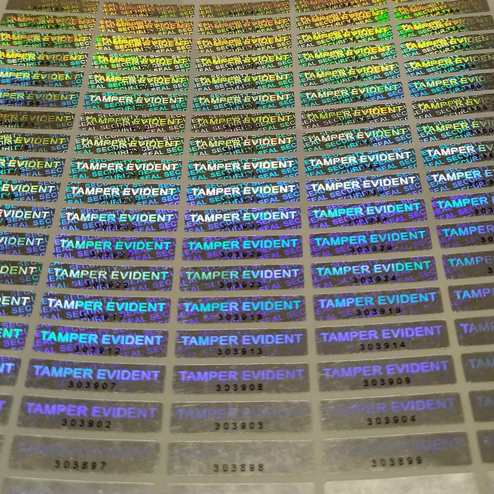 500 Pcs Tamper Evident Sticker Tamper Resistant Tape Void Tape Security Seal, with Unique Sequential Number