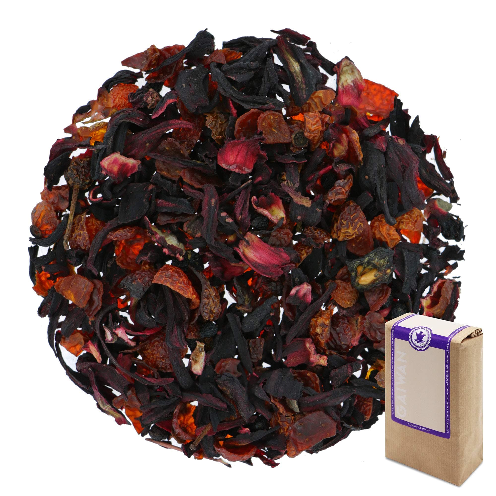 No. 1124: Organic Fruit Tea Loose Leaf "Berry Mix" - 100 g (3.5 oz) - GAIWAN® Germany - Hibiscus, Rose Hip, elderberries, Beetroot