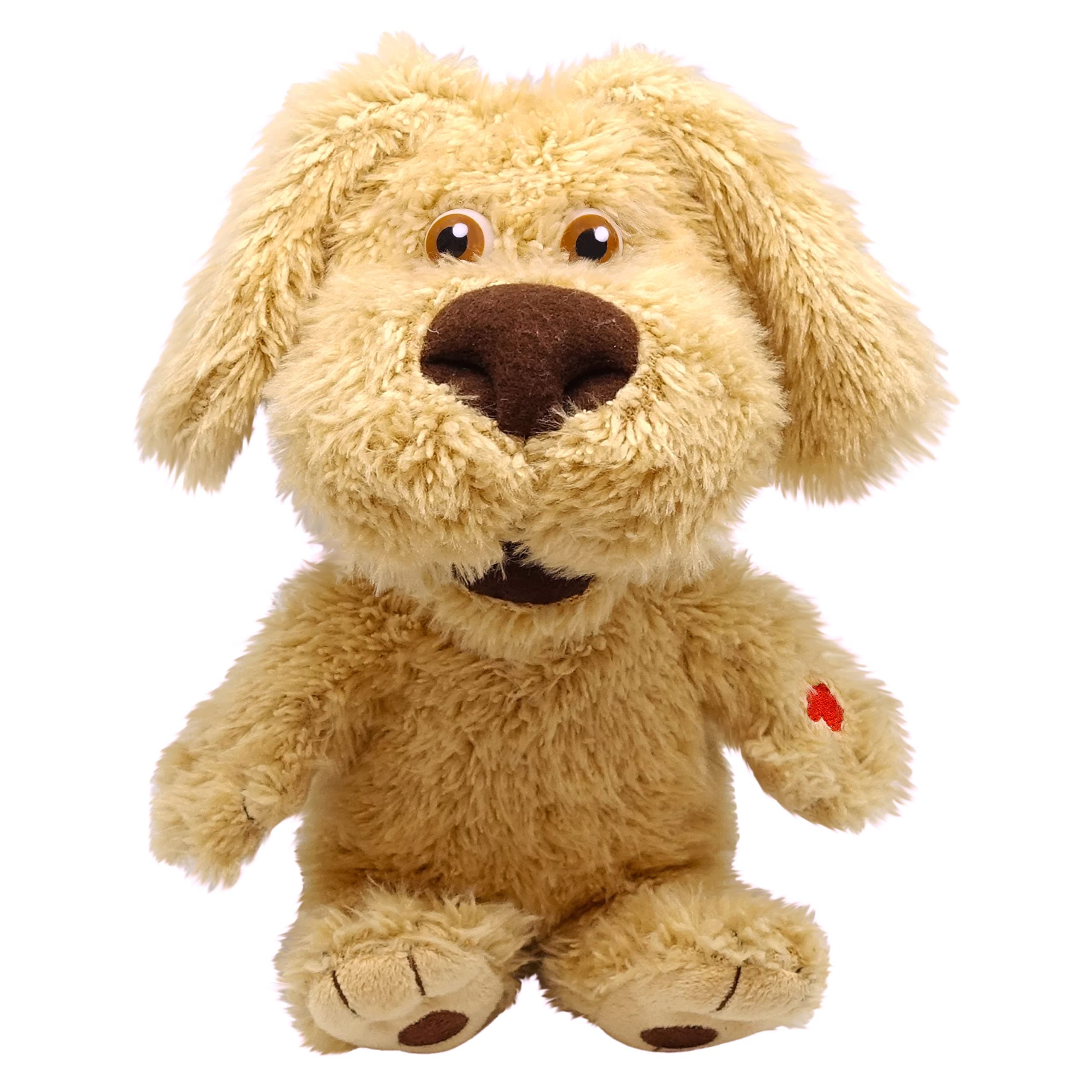 Official Talking Tom and Friends - Talking Ben 10 Inch Mini Cute Plush with Interactive Talkback Repeating Voice & Sounds, Stuffed Animal Plush Toy for Kids