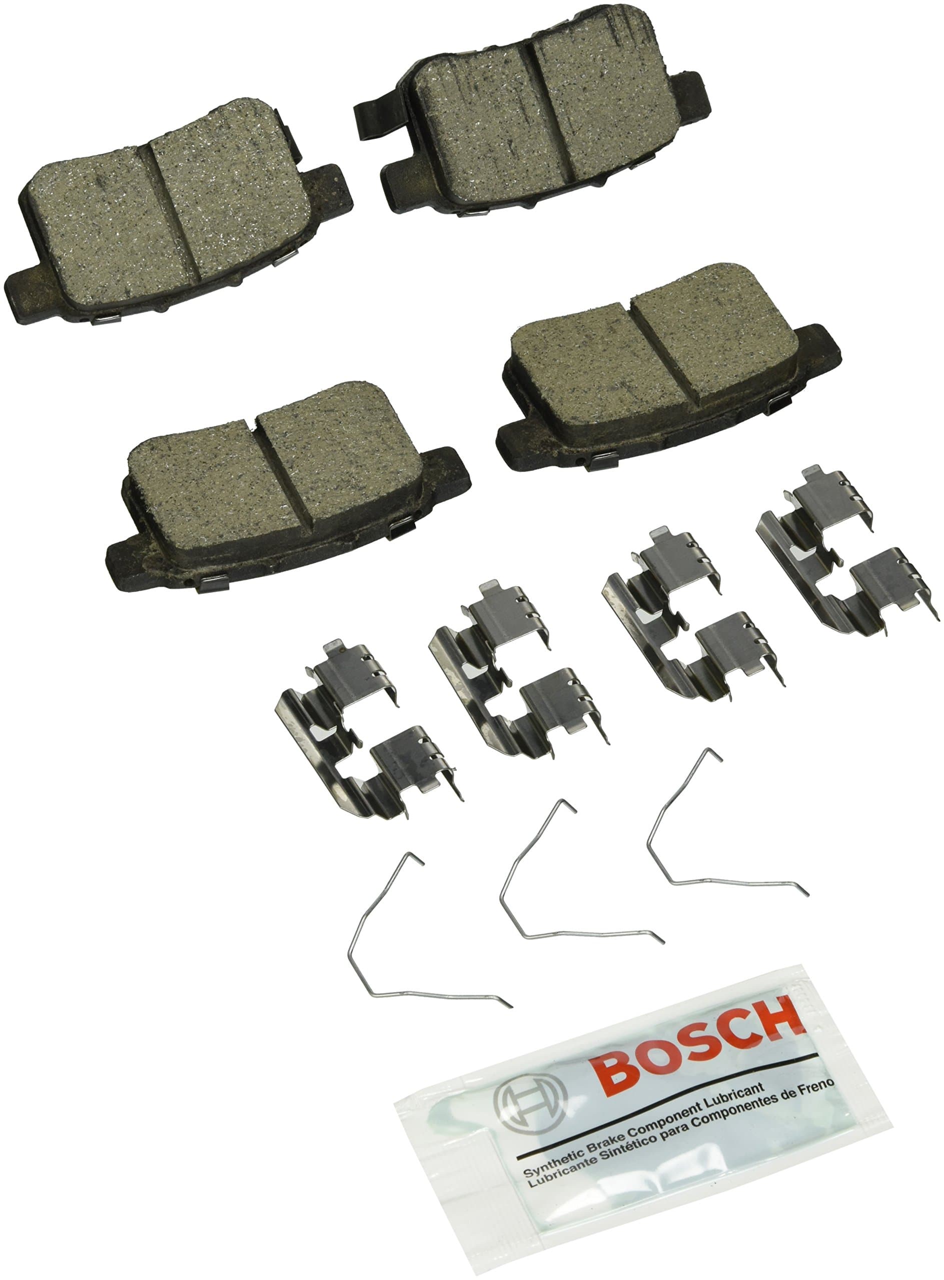 Bosch BC1451 QuietCast Premium Ceramic Disc Brake Pad Set for Acura TSX; Honda Accord Rear