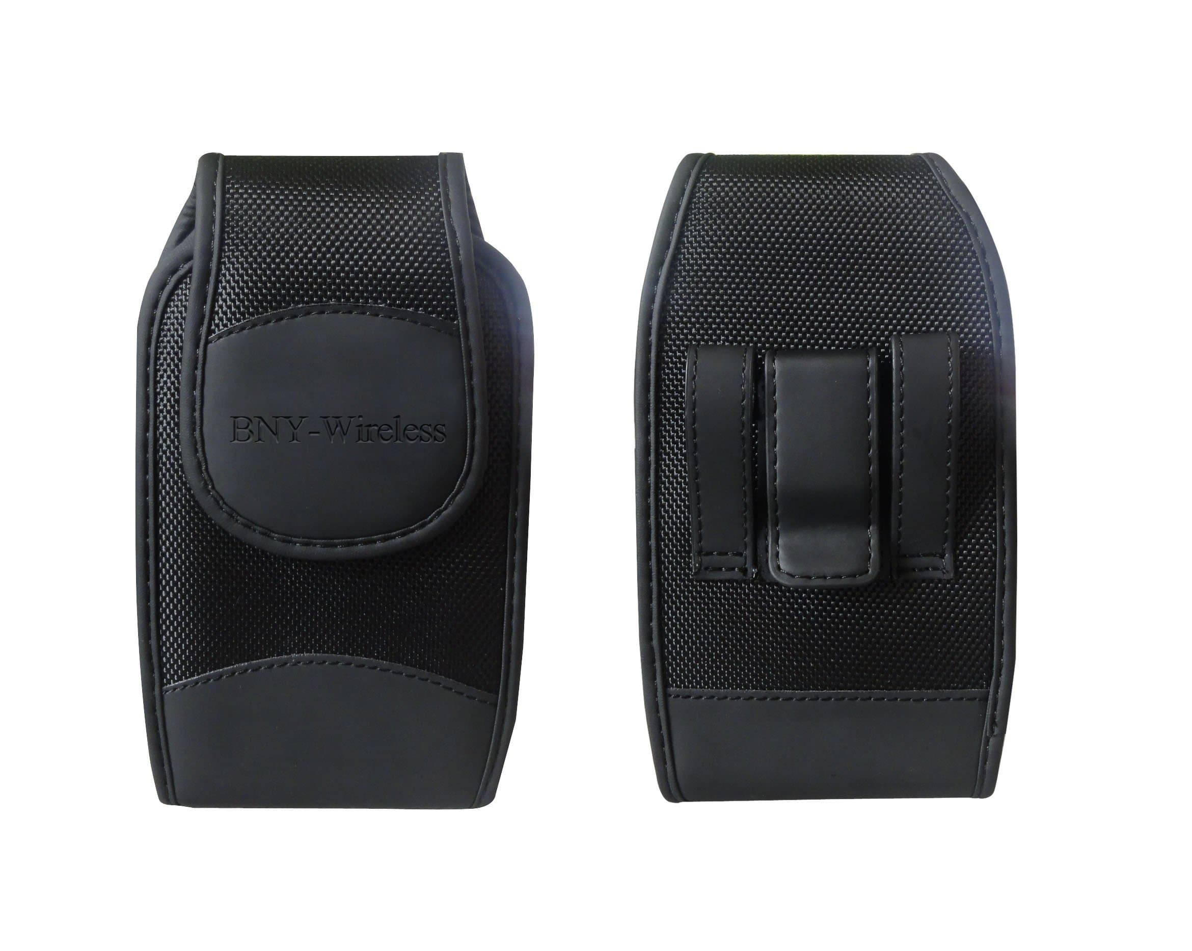 BNY-WIRELESS XXL SIZE Black Heavy Duty Rugged Nylon Canvas Protective Carrying Cell Phone Case Pouch Fits For Samsung Galaxy S4 / S3 w/ Otterbox / Lifeproof / Mophie Juice Pack Air/Plus Case On.