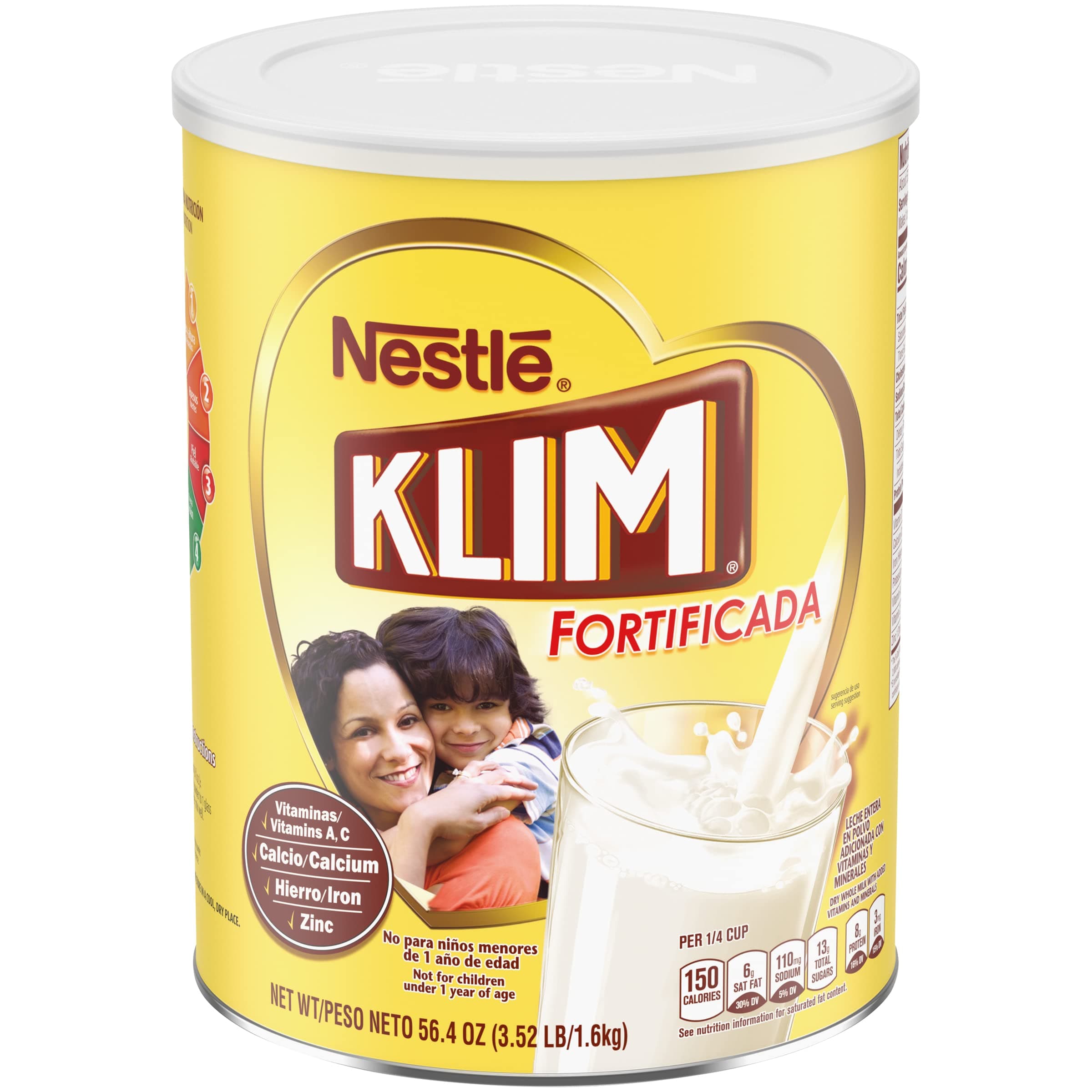 NESTLE KLIM Powdered Milk PREBIO 56.4 Ounce (Pack of 1)