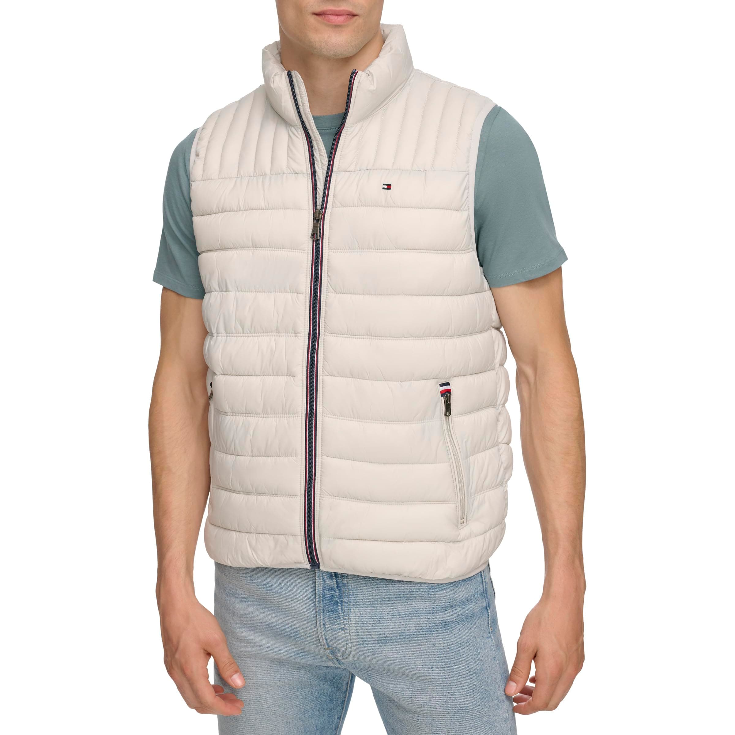 Tommy Hilfiger Men's Lightweight Packable Puffer Vest Down Vest (pack of 1)