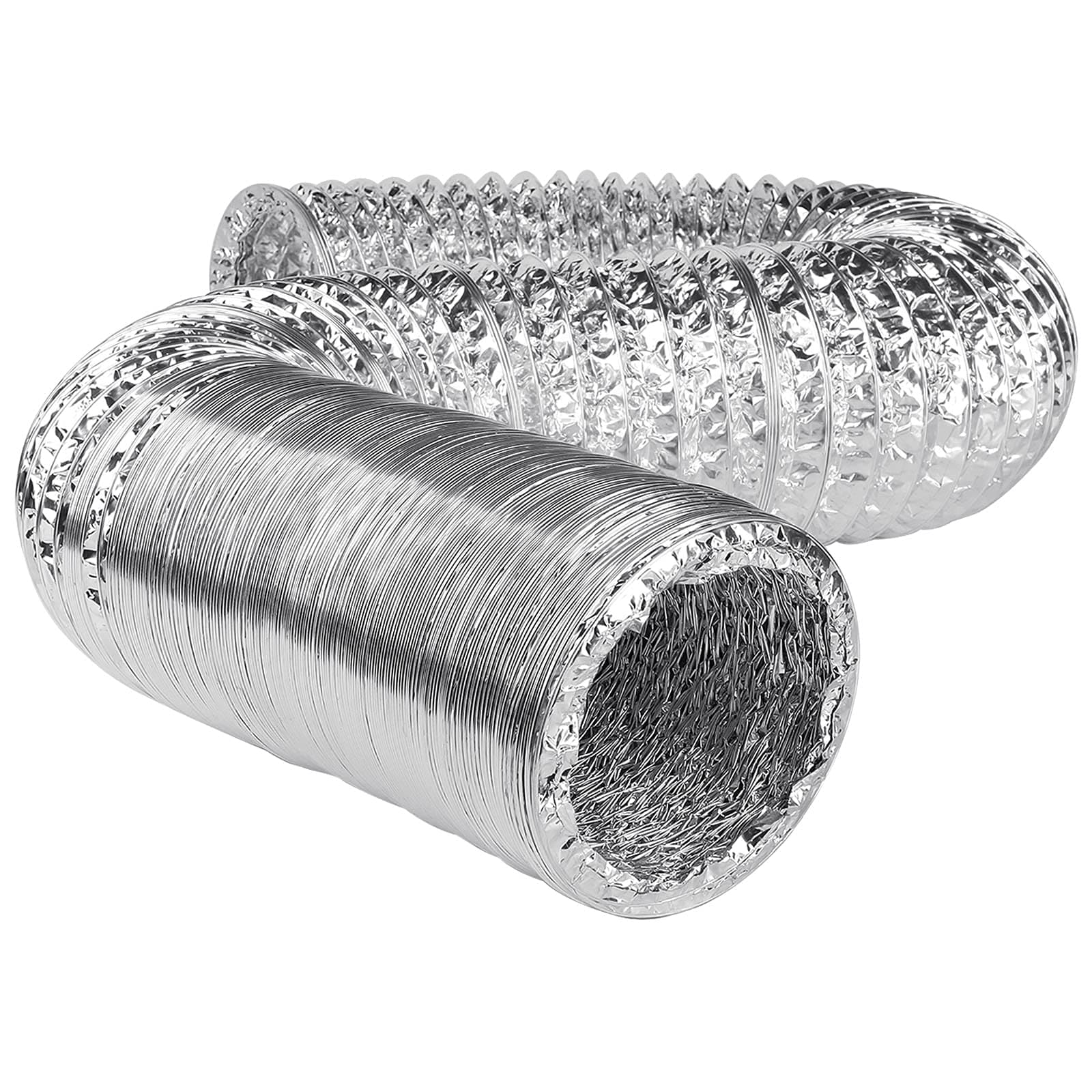 Aluminium Foil Flexible Ventilation Hydroponic Accessory Duct 4" 5" 6" 8" 10" 12 (4" 100mm 5m)