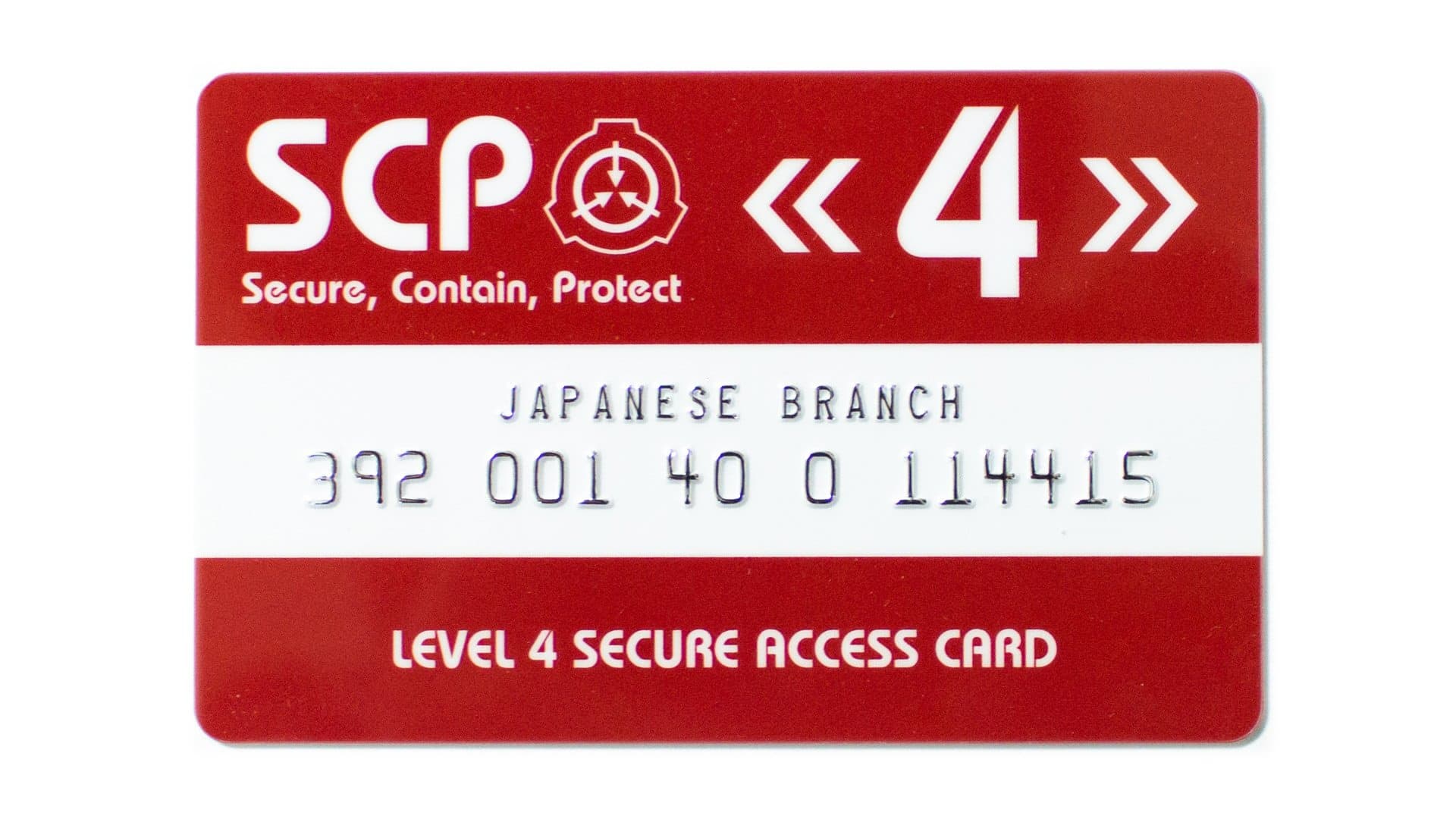 SCP Foundation Secure Access Card Wallet - Red, Faux Leather, RFID Protected, Adult, Unisex