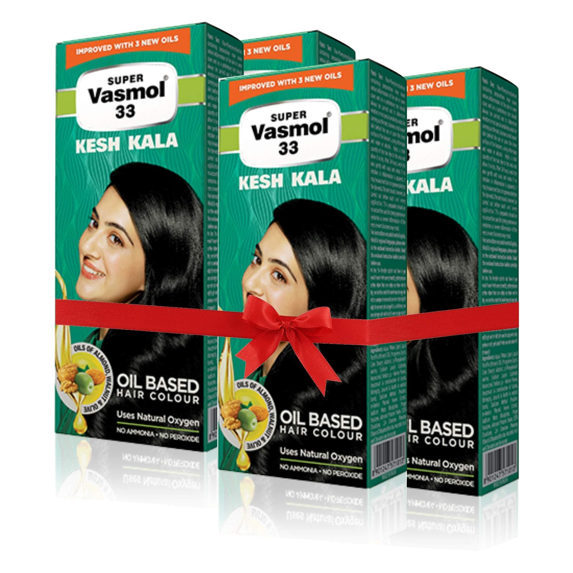 Super Vasmol 33 Kesh Kala Hair Oil 100ml (Pack of 4)
