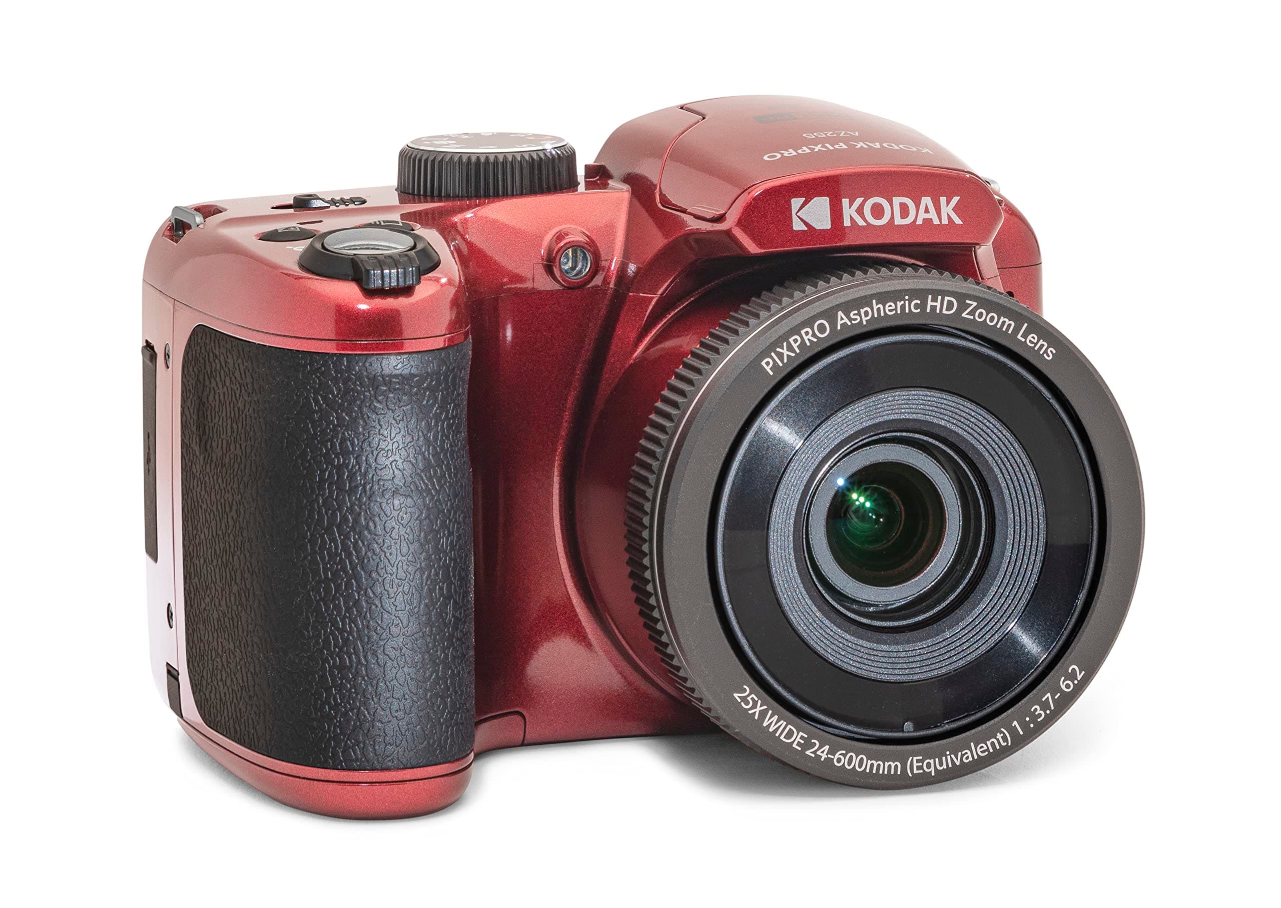 Kodak PIXPRO AZ255-RD 16MP Digital Camera 25X Optical Zoom 24mm Wide Angle Lens Optical Image Stabilization 1080P Full HD Video 3" LCD Vlogging Camera (Red)