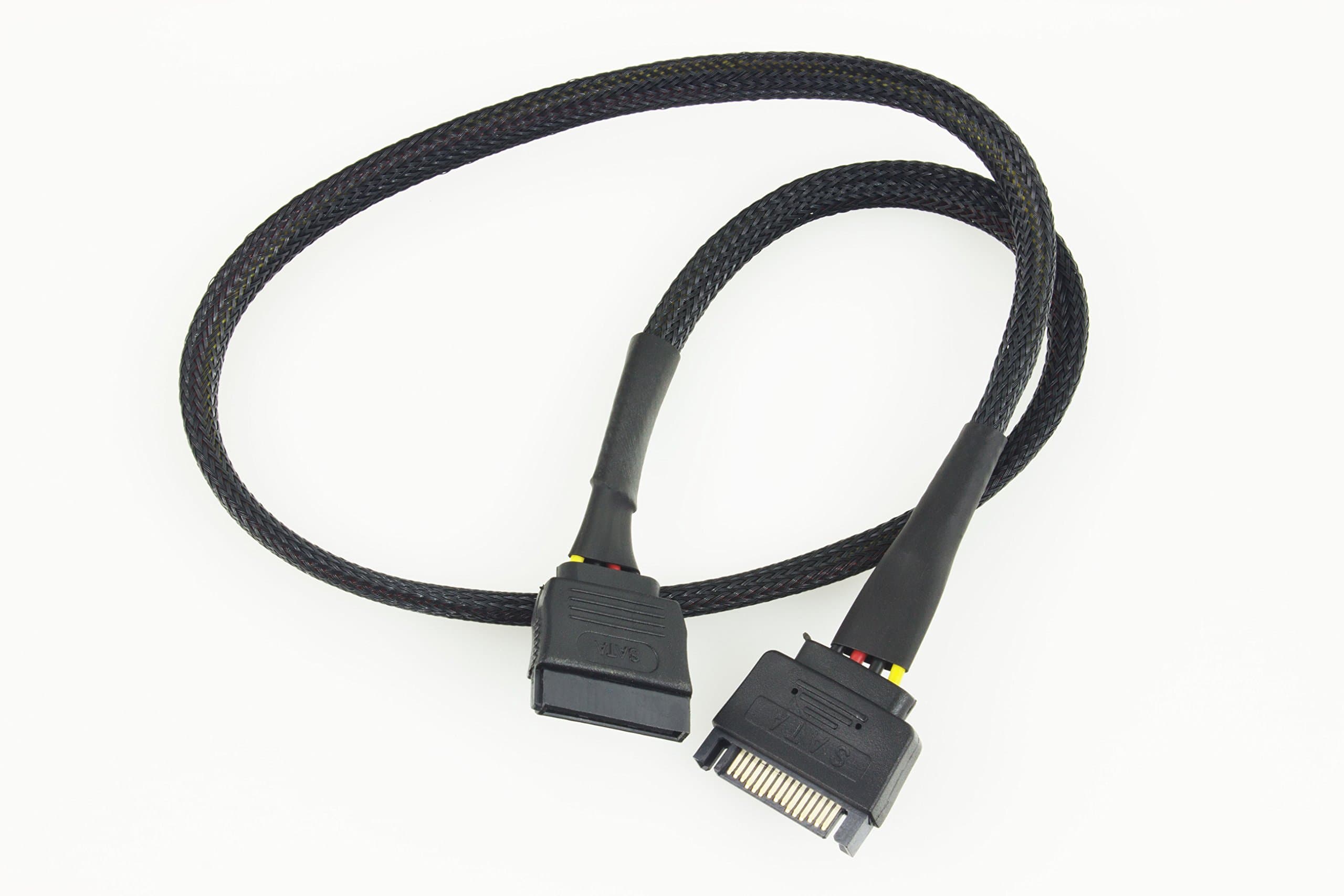 Cable Junkies Sata extension 60 cm with black sleeve