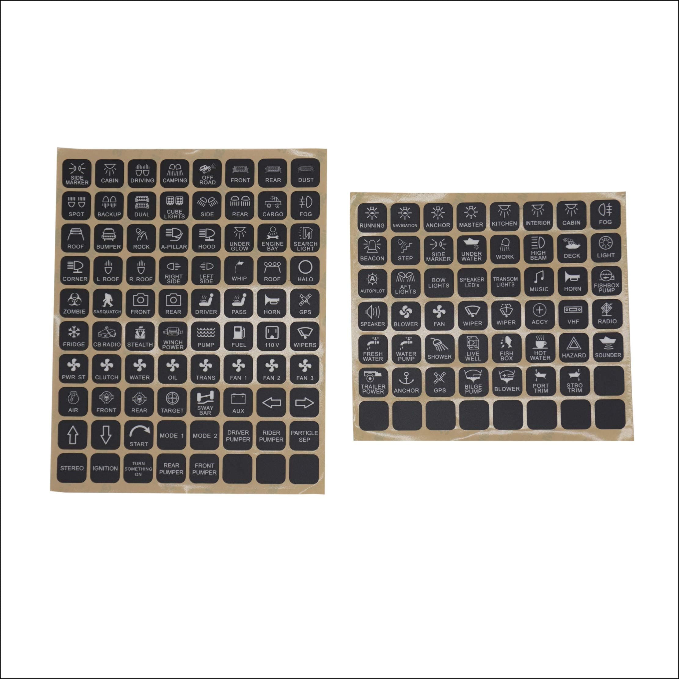 VoswitchButton Stickers Sheet for Vehicle and Boat