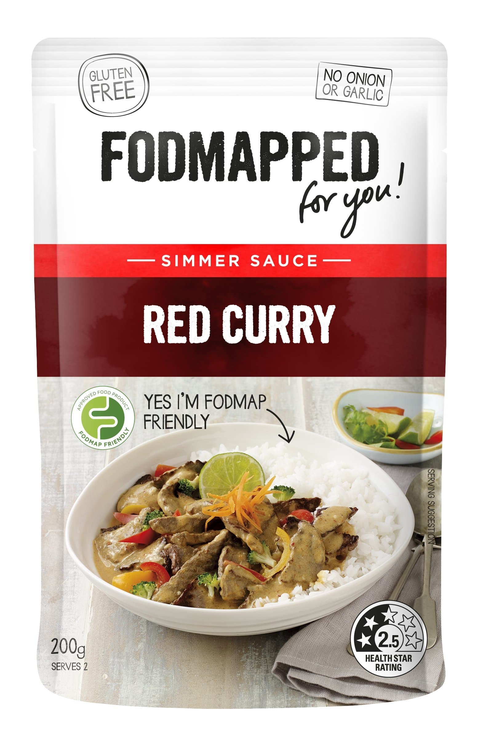 Fodmapped Red Curry Simmer Sauce, 200 g