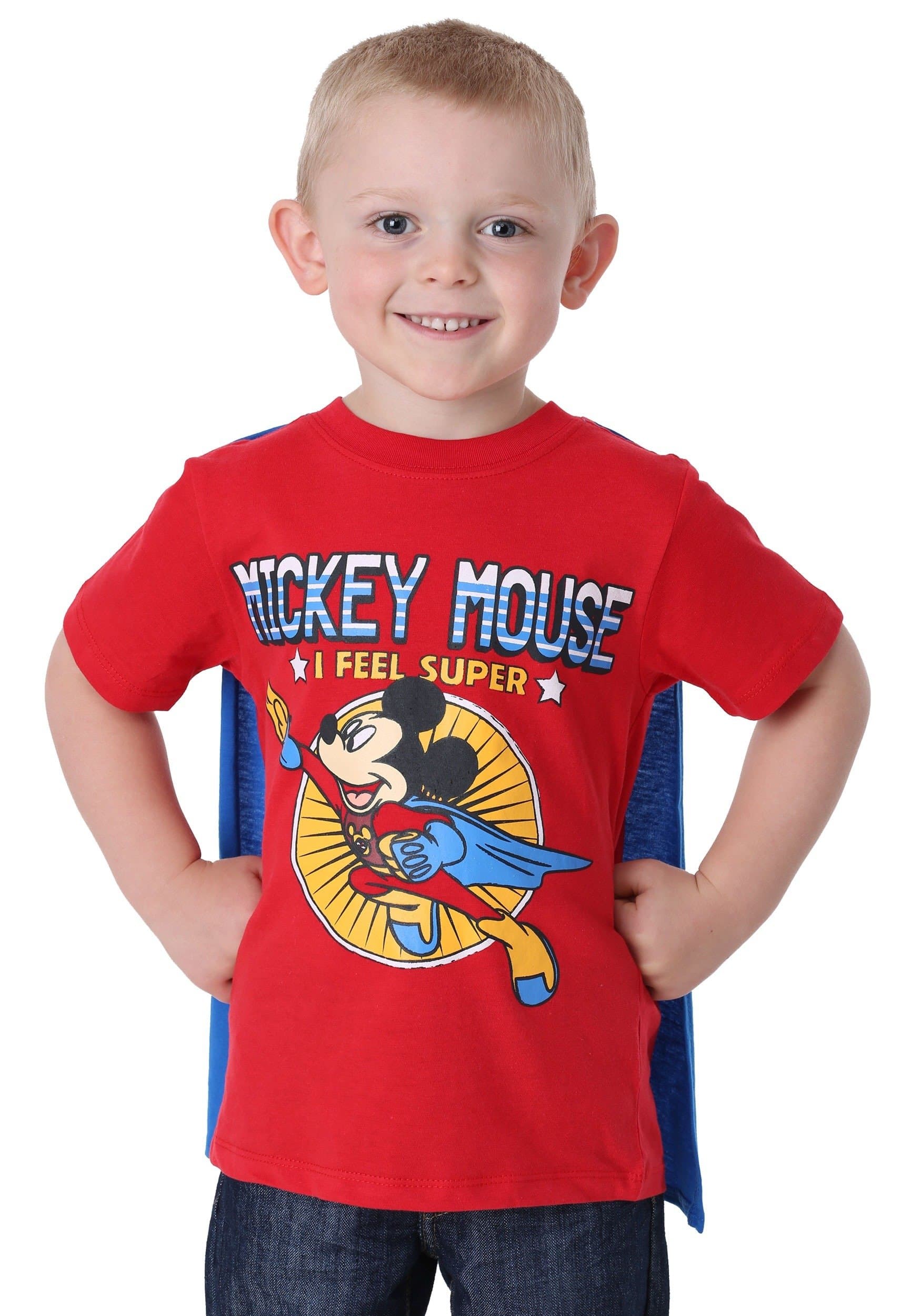 Disney Little Boys' Mickey Mouse Super Short Sleeve Cape Tee