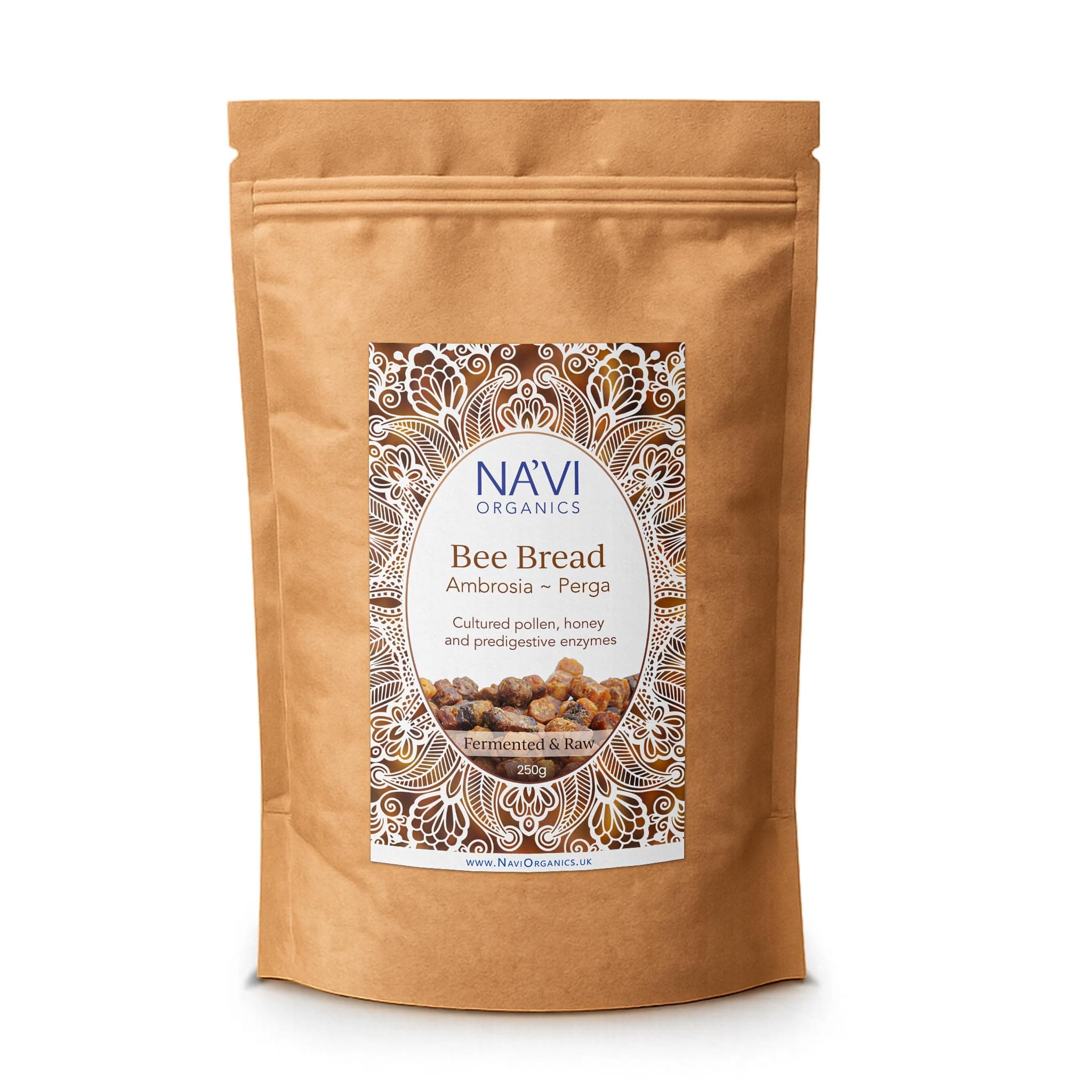 Na’vi Organics Pure Organic Raw Bee Bread (Ambrosia/Perga) – 250g | Bee Pollen Superfood for Natural Vitality & Protein | Highest Medicinal Quality