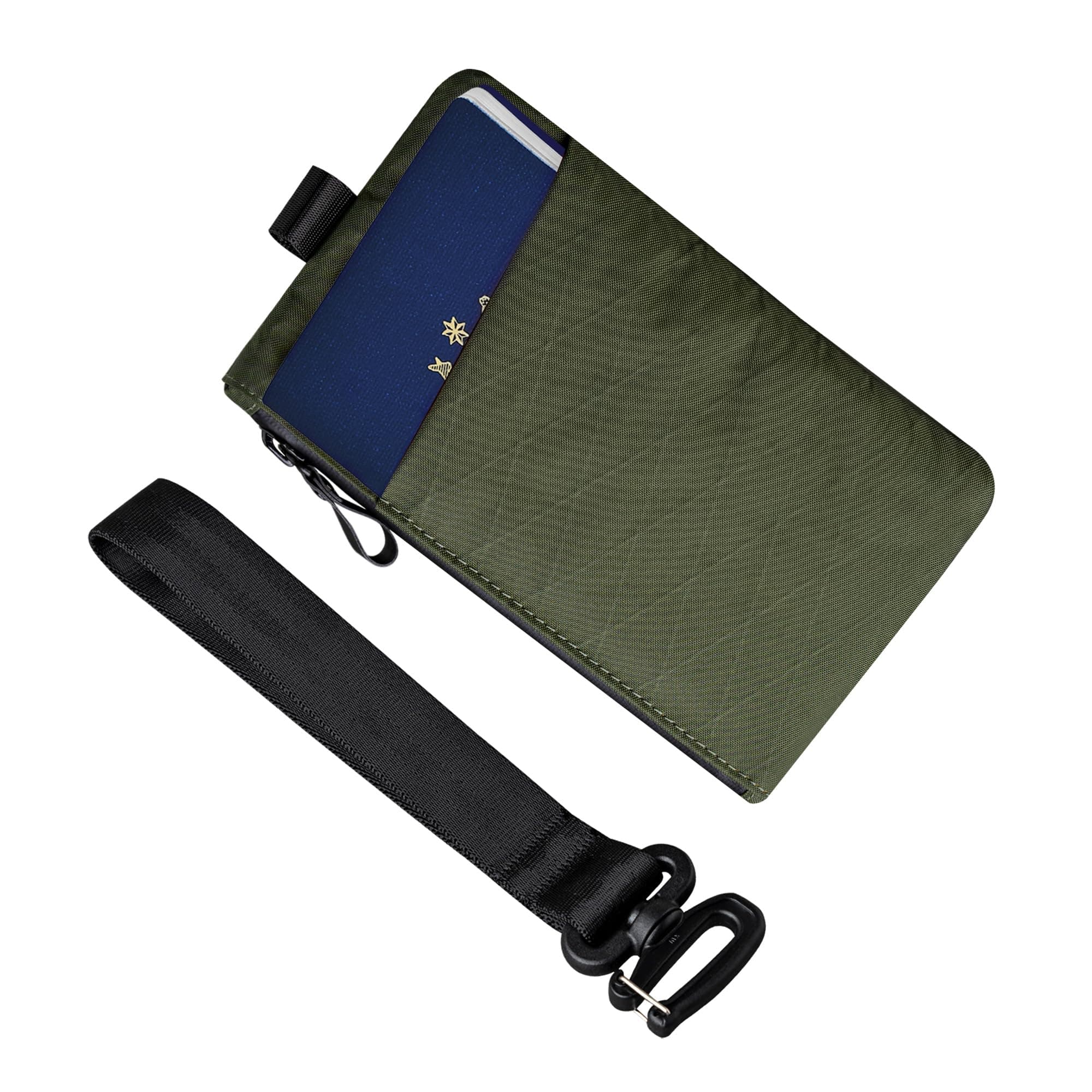 Zip Clutch, Zipper Wallet and EDC Carrier - RFID Blocking Material Passport Wallet- 3 External Slots for EDC Gear