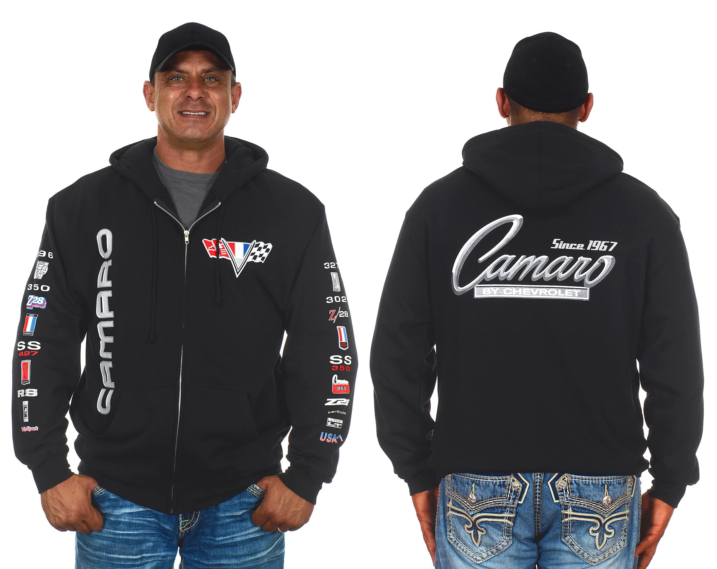 Men’s Chevy Camaro Hoodies Zip up and Pullover Sweatshirts 4 Styles