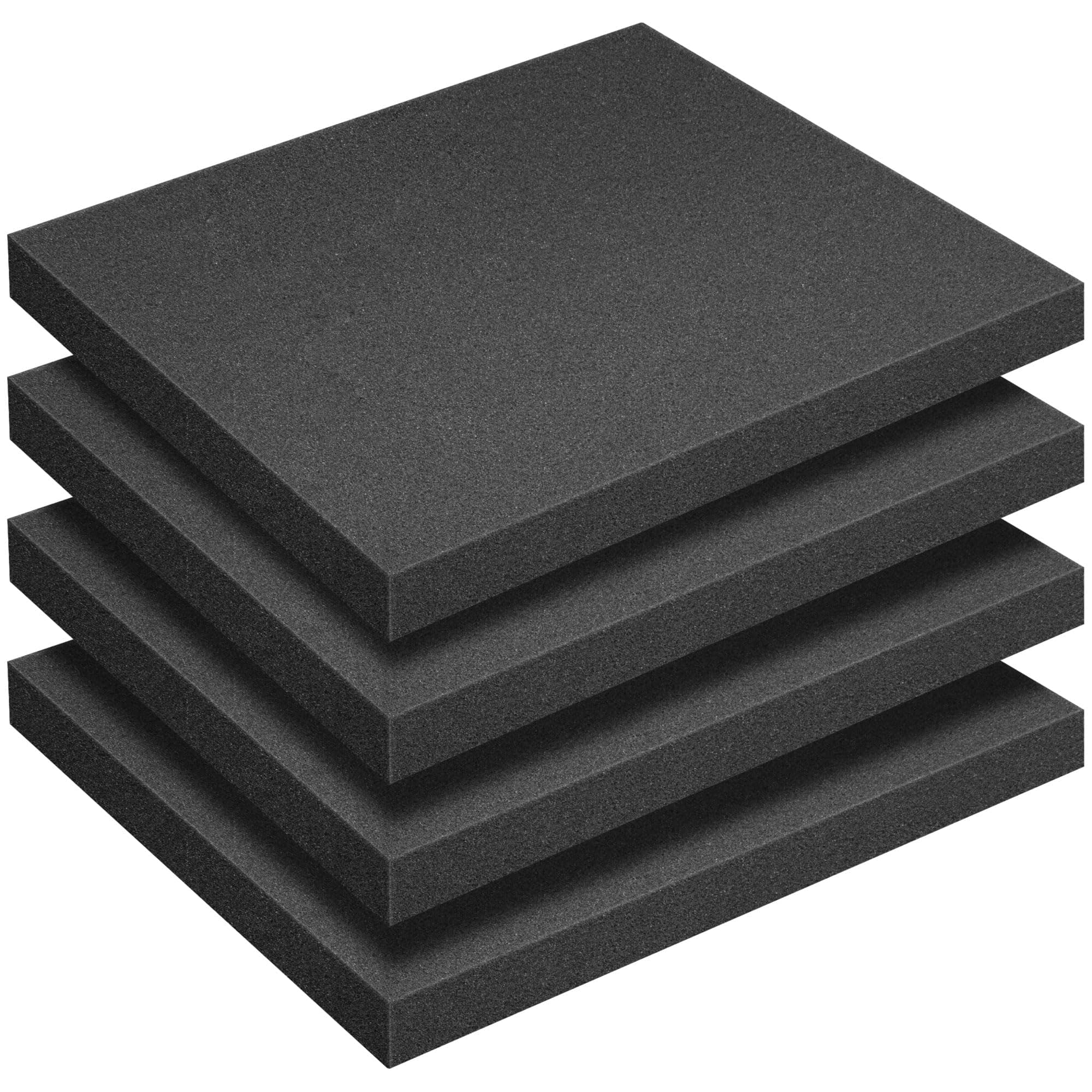 DECOHS 4 Pcs Polyurethane Foam Sheet - 16 x 12 x 1.6 Inch Cuttable Foam Inserts for Cases- Packing Foam Pads for Toolbox Camera Storage and Crafts