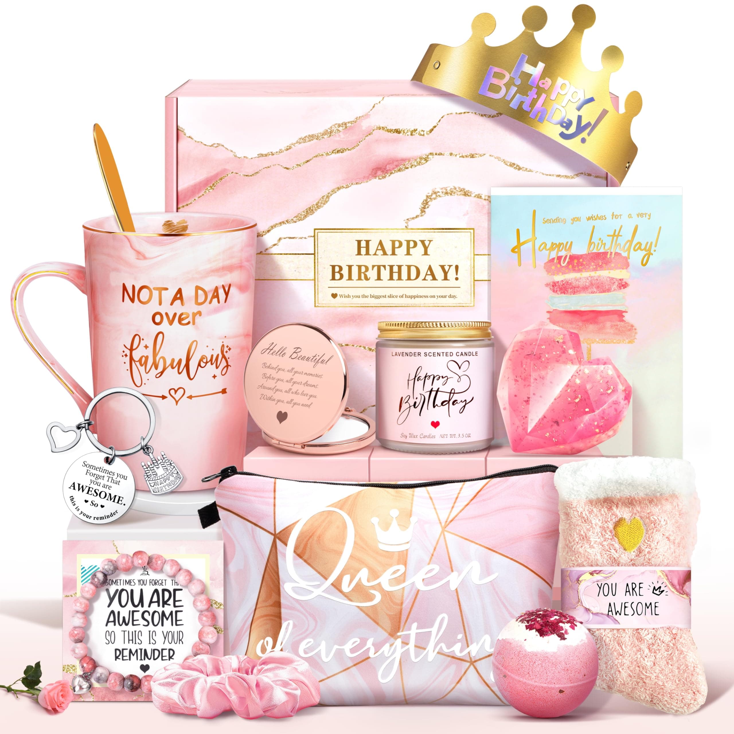 Jumway Ceramic Not a Day over Fabulous Printed Mug ( Pink , 14 oz )