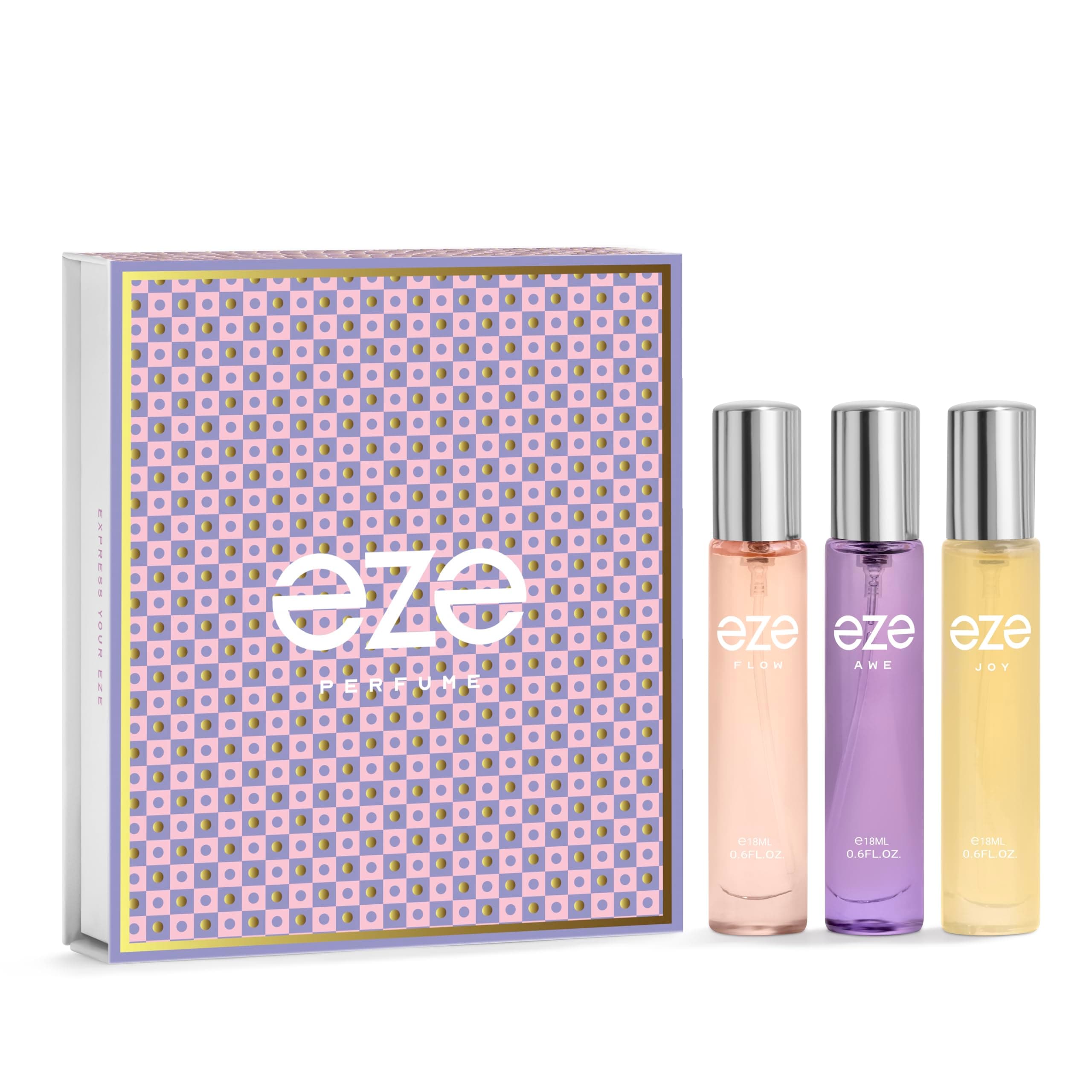 EZE Perfume Gift Set For Women - Pack of 3 (18ml Each) | Premium and Long Lasting Perfume | Luxury Scent Perfect for Work, Events & Special Occasions