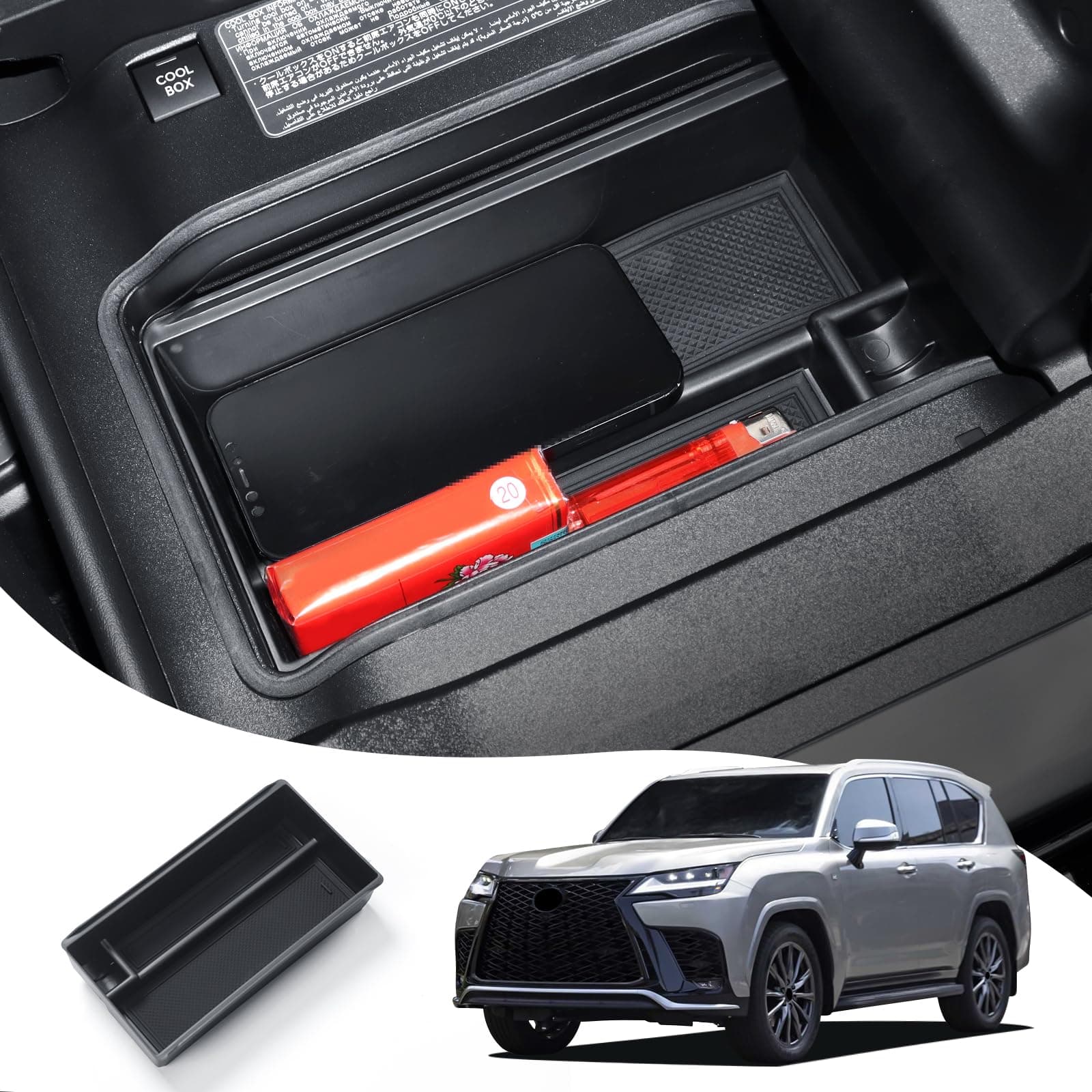 Armrest Storage Box Partition Bracket Tray for LX600 LX500d 2022-2023 Upgrade Interior Accessories Lx 600 Lx 500d