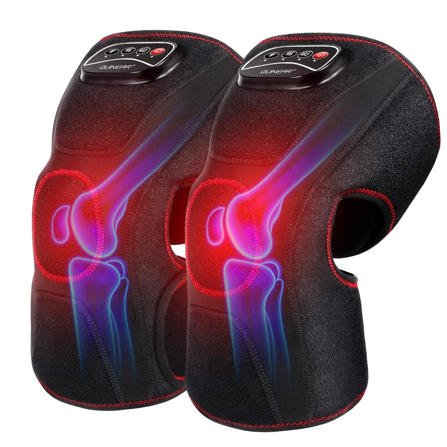 Knee Massager for Pain Relief,Air Compression Heating Pad for Knee,Heated Knee Warmers Wrap, 3 Modes & 3 Intensities