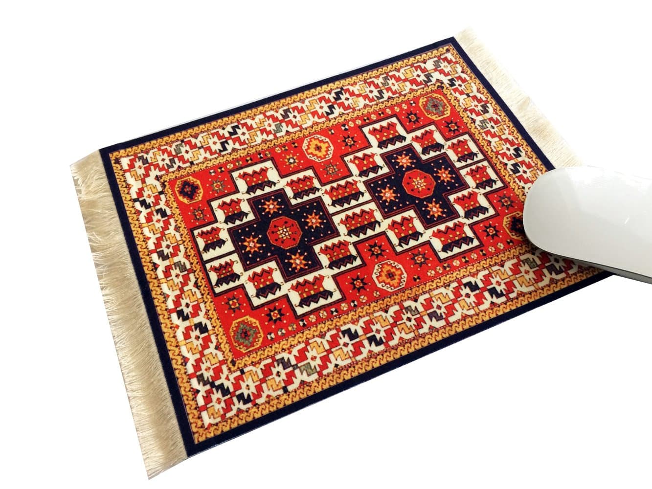 Oriental Woven Rug Mouse Pad - Turkish Style Carpet Mousemat - Great Gift (Square)