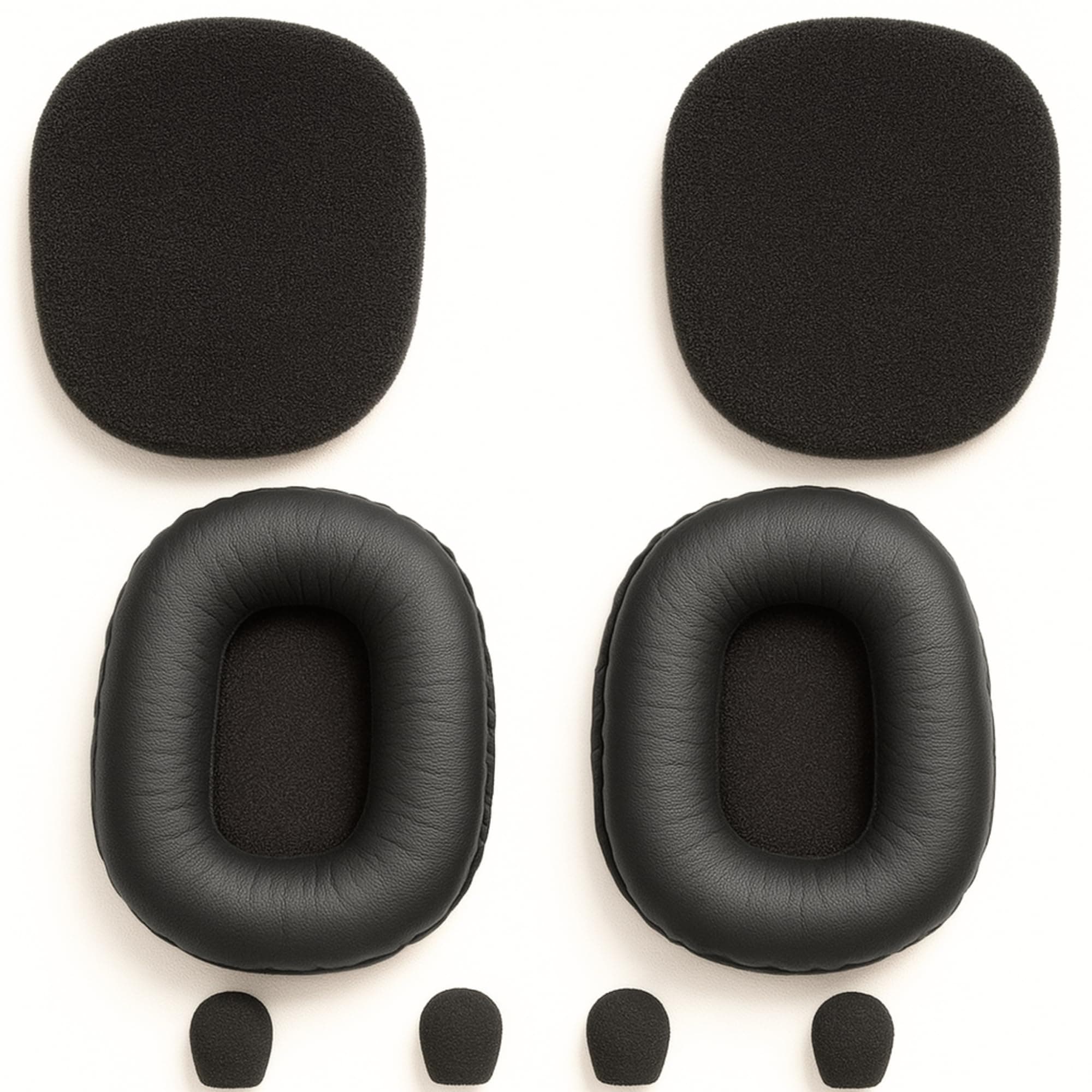 Ear Cushions Kit Made for BlueParrott B450 XT - Extra-Thick Memory-Foam Cushion for All Day Comfort Restores Original Headset Comfort - Ideal for High Usage (Black), B450 XT only - Prior to May 2020
