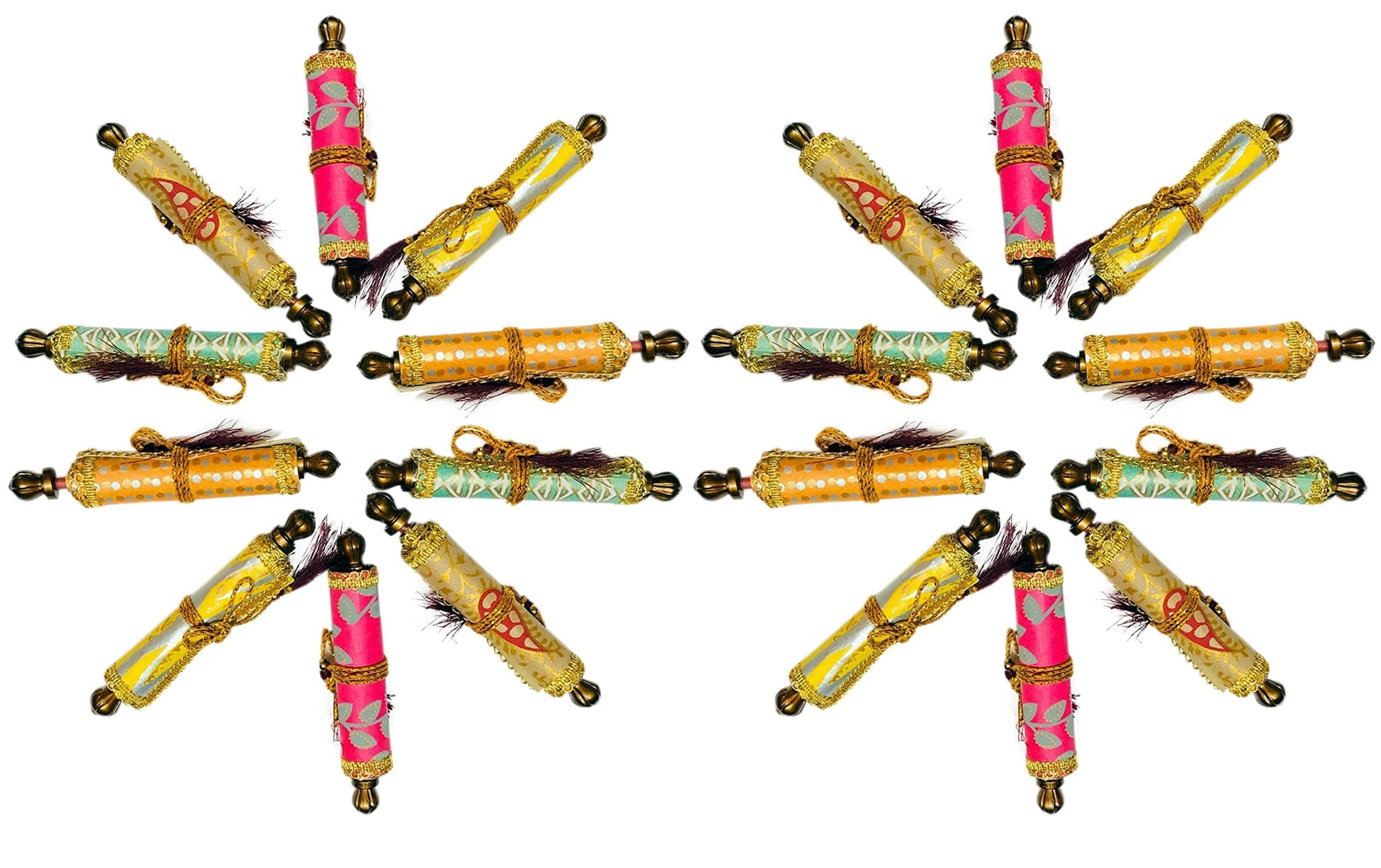 KRIWIN Handmade Paper Pack of 20 Multi Color Ethnic Scroll Style Shagun Envelope Sagan Gift Envelopes (Pack of 20)