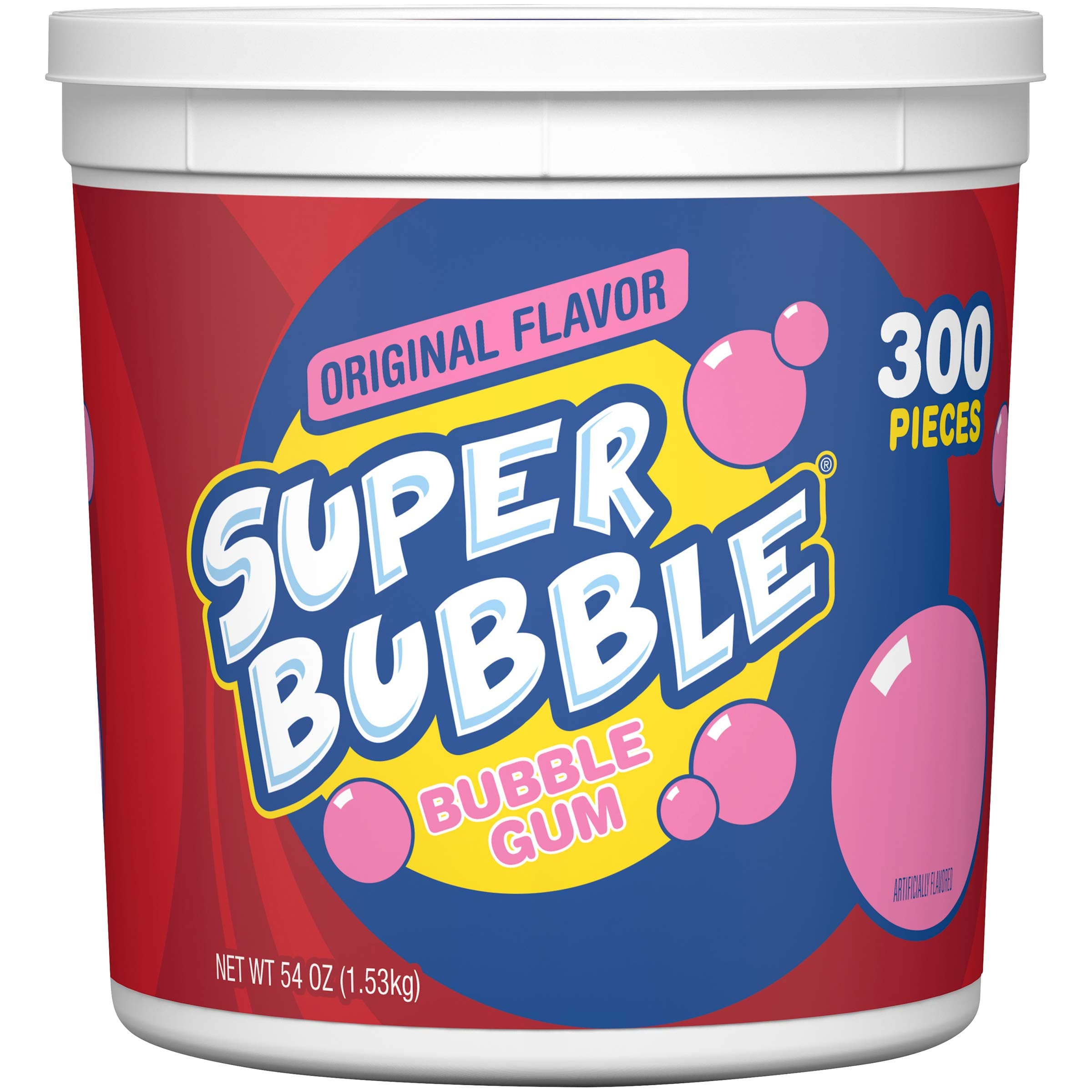 Super Bubble Gum, Original, 54 Ounce Tub