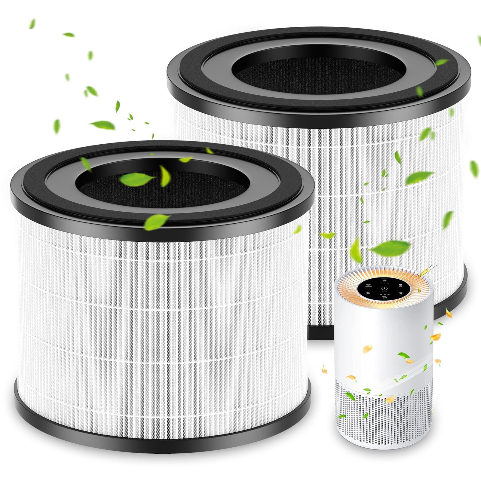 AP-S0610L Replacement Filter Compatible with MOOKA AP-S0610L Air Puri-fier, Efficient Air Filter, 3-Stage Filtration System, 2 Pack