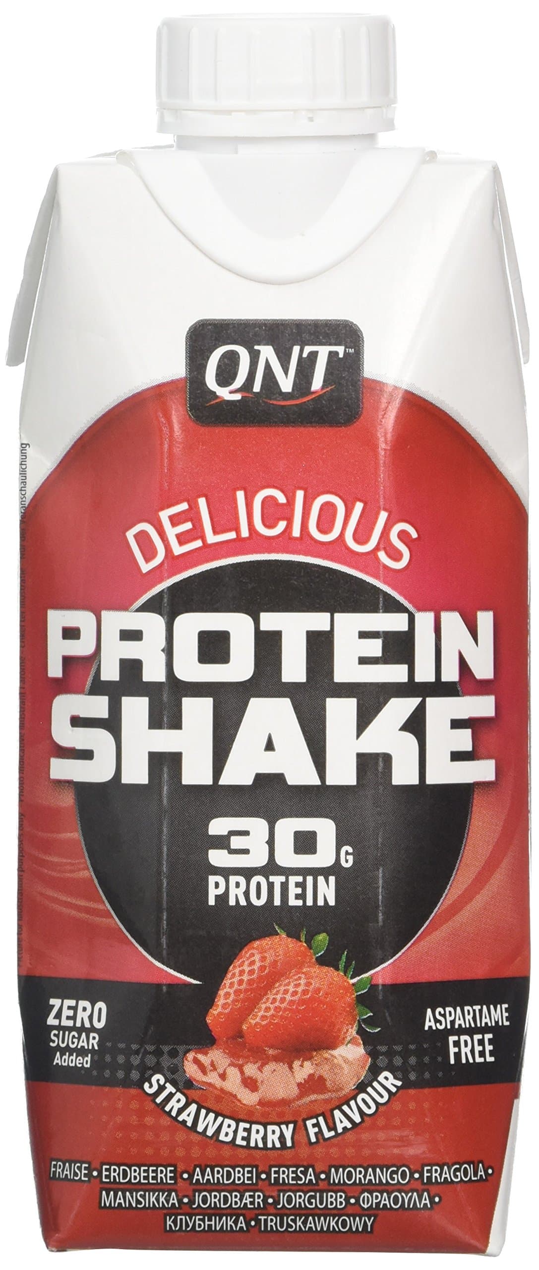 QNT Delicious Whey Shake Strawberry 12 x 330 ml