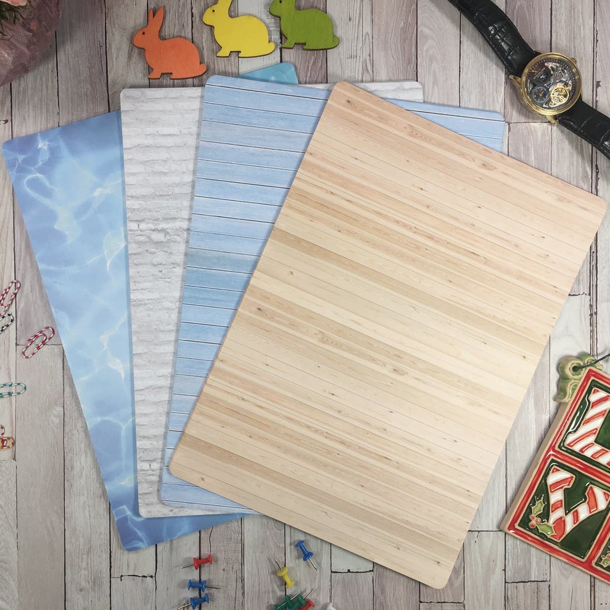 Letterhead Paper – 80 Pack – Set of 4 Different Design Double-Sided Sheets – 8.2" x 11.6" - type A