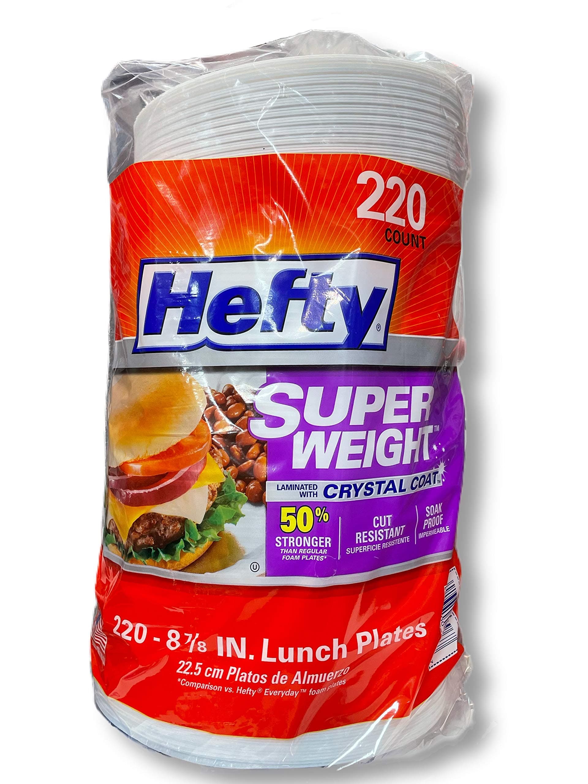 Super Weight 8 7/8 in Foam Plate, 220-count