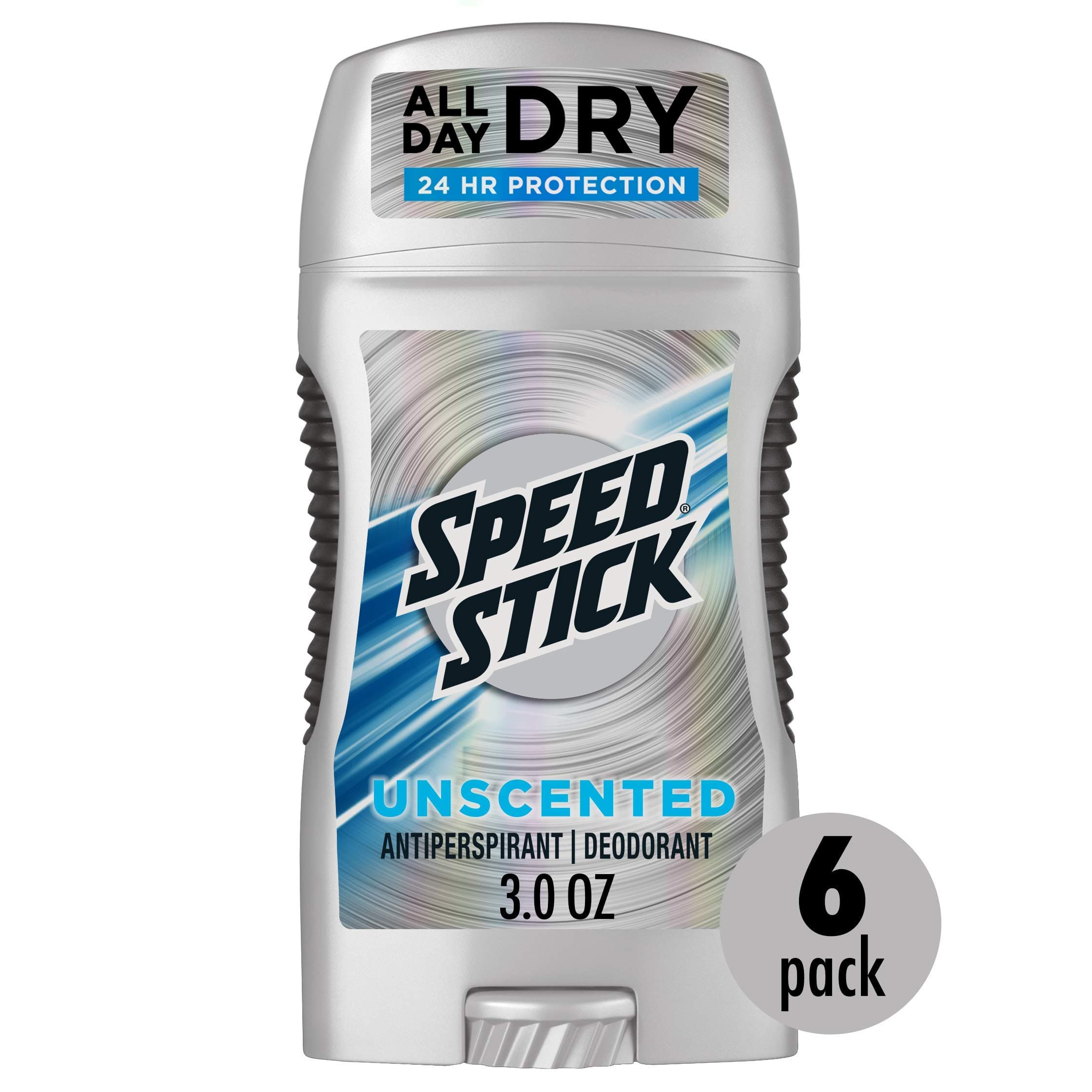 Speed Stick Antiperspirant/Deodorant Solid, Unscented, 3-Ounce Sticks (Pack Of 6)