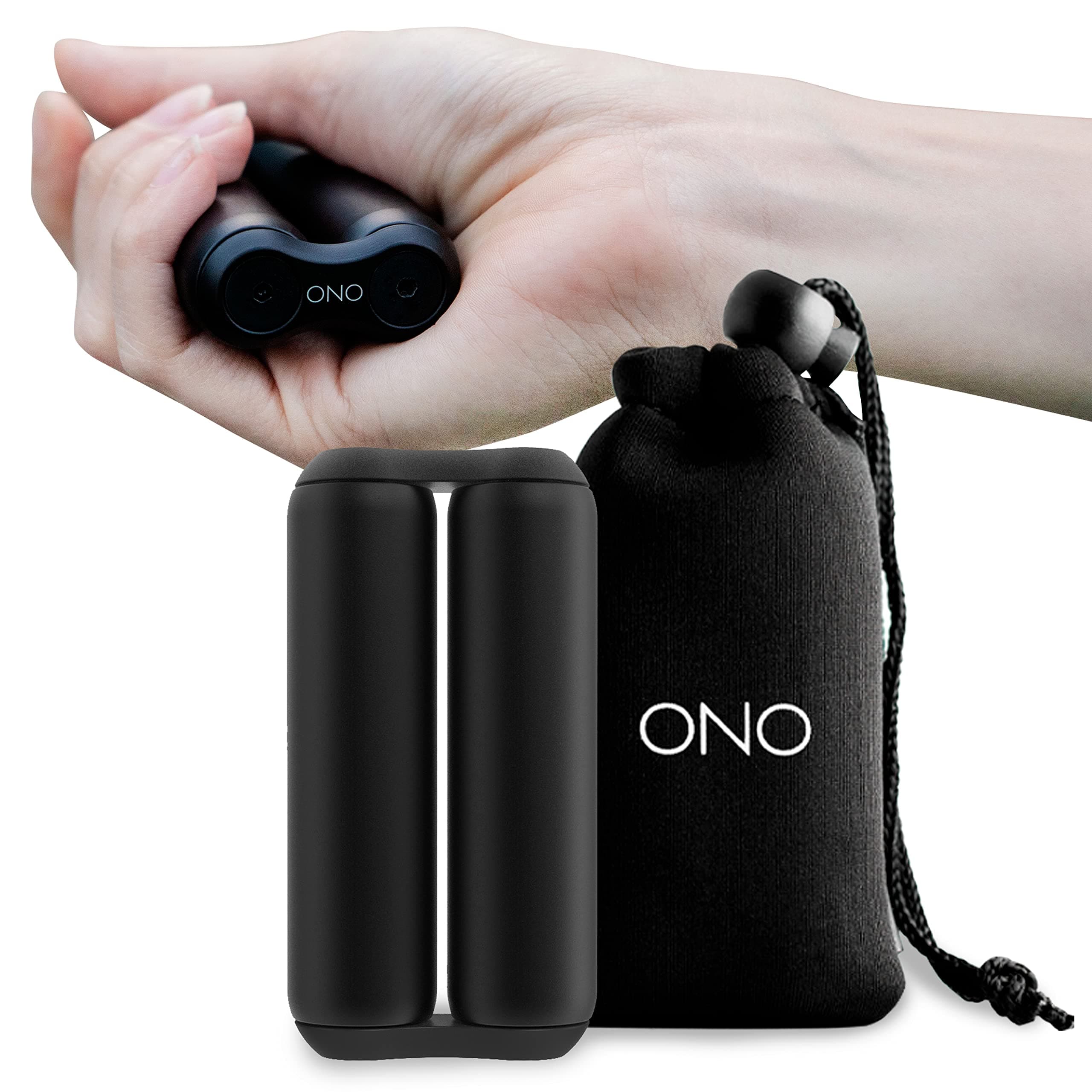 ONO Roller - Handheld Fidget Toy for Adults | Help Relieve Stress, Anxiety, Tension | Promotes Focus, Clarity | Compact, Portable Design (Black, Full Size - Aluminum)