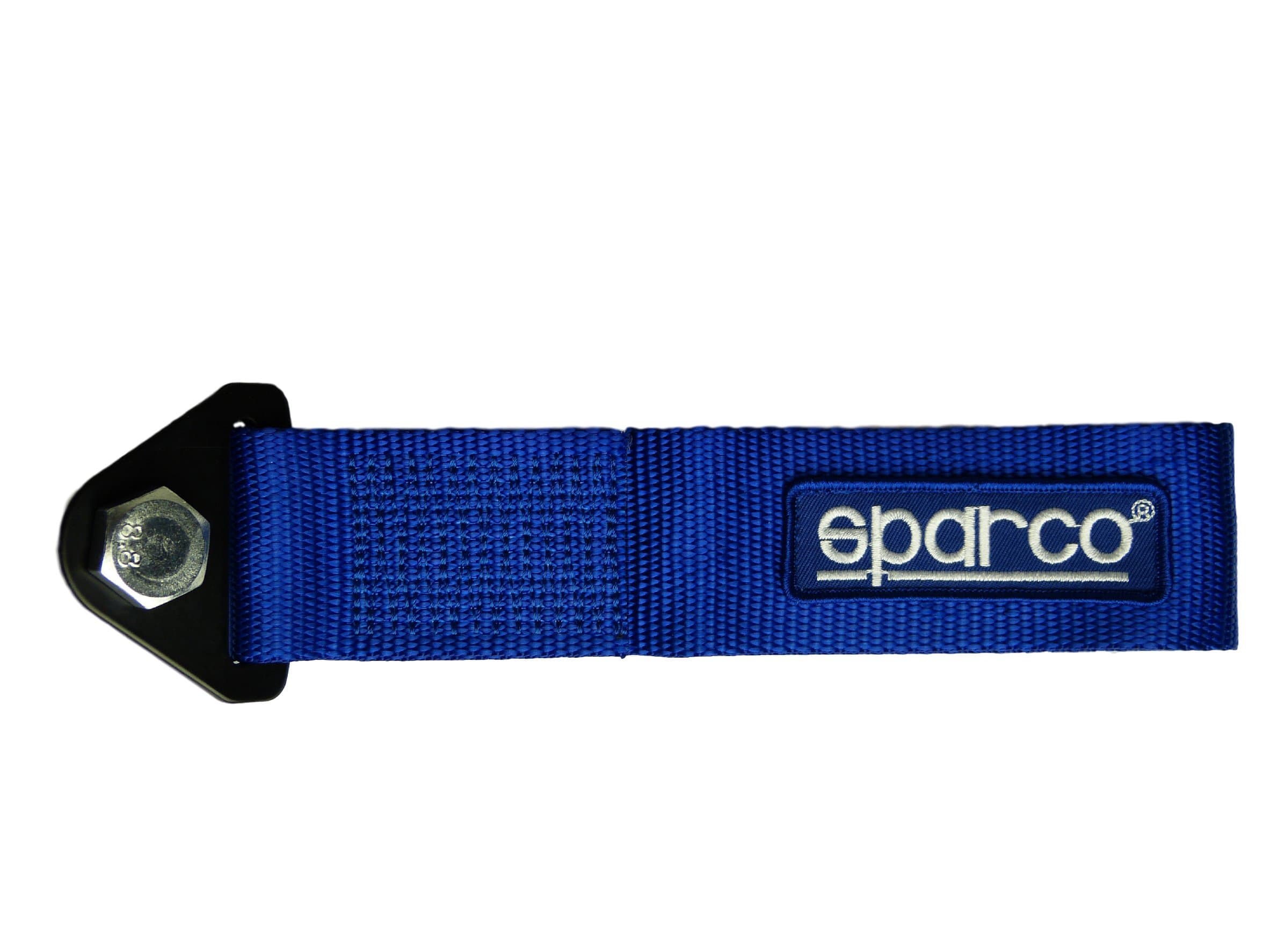 Sparco Blue Universal Tow Strap + M14 Bolt and Nut Drift Tow Strap Recovery and Towing Strap