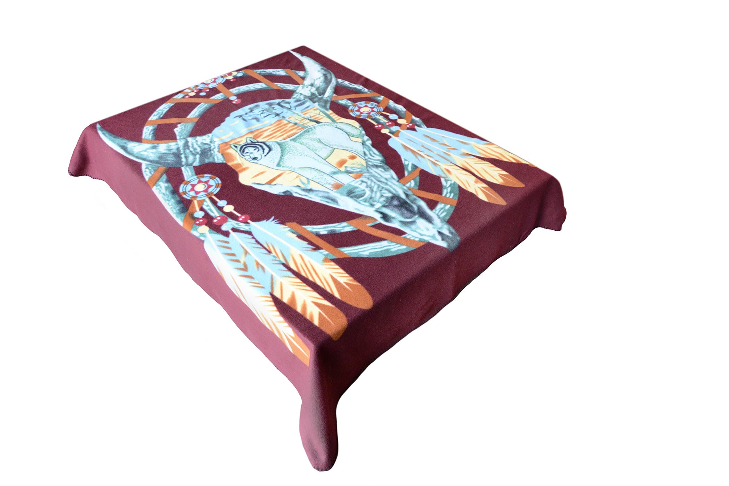 Comfy Polar Fleece Throw Blanket 60" X 70" - Bigger, Better, Softer - One Week (Purple Native)