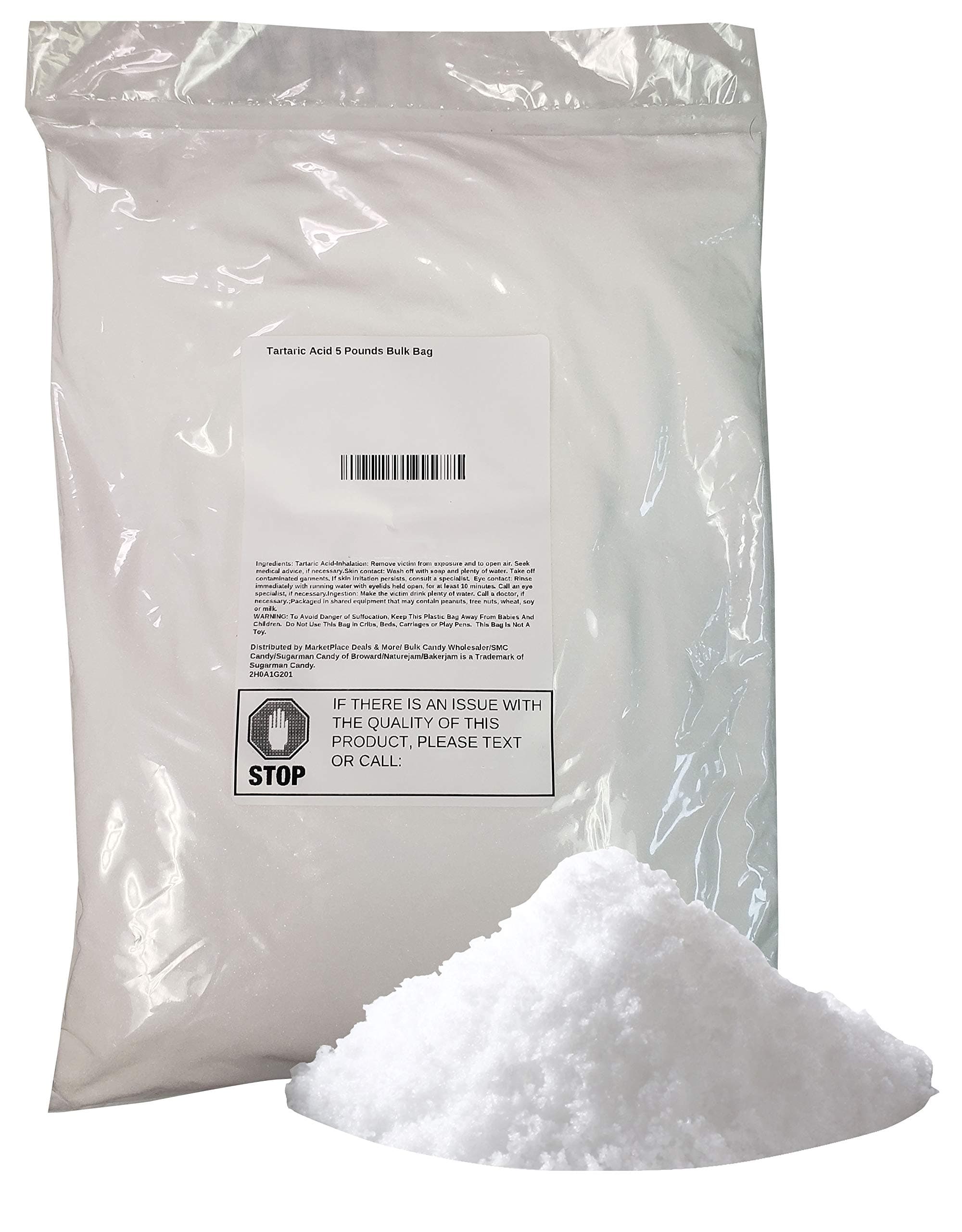 Tartaric Acid 5 Pounds Bulk Bag