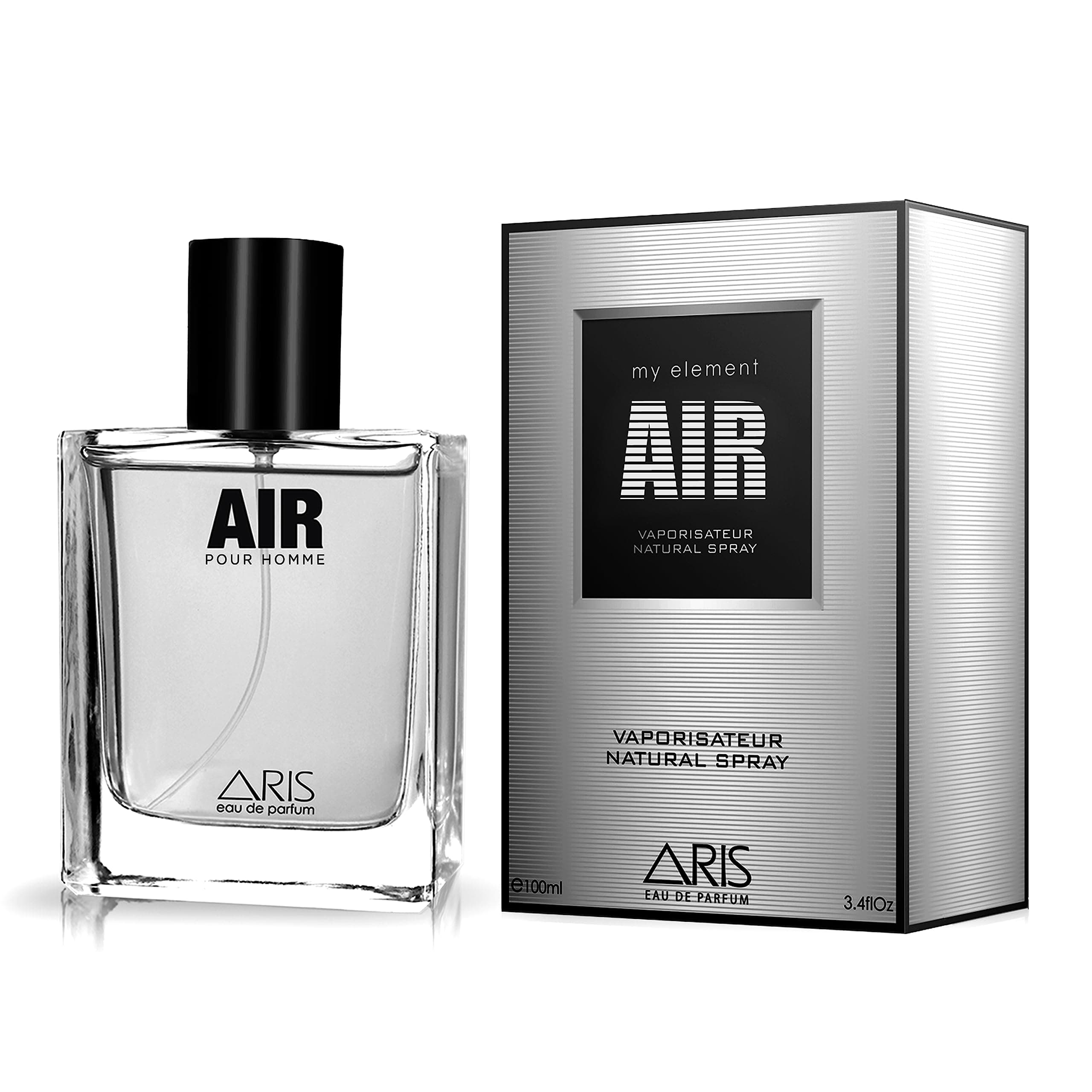 Aris Air Eau de Parfum for Men – Long-Lasting Fresh Green and Woody Fragrance – 100ml Cologne Spray for Daily Wear – Nature-Inspired Scent
