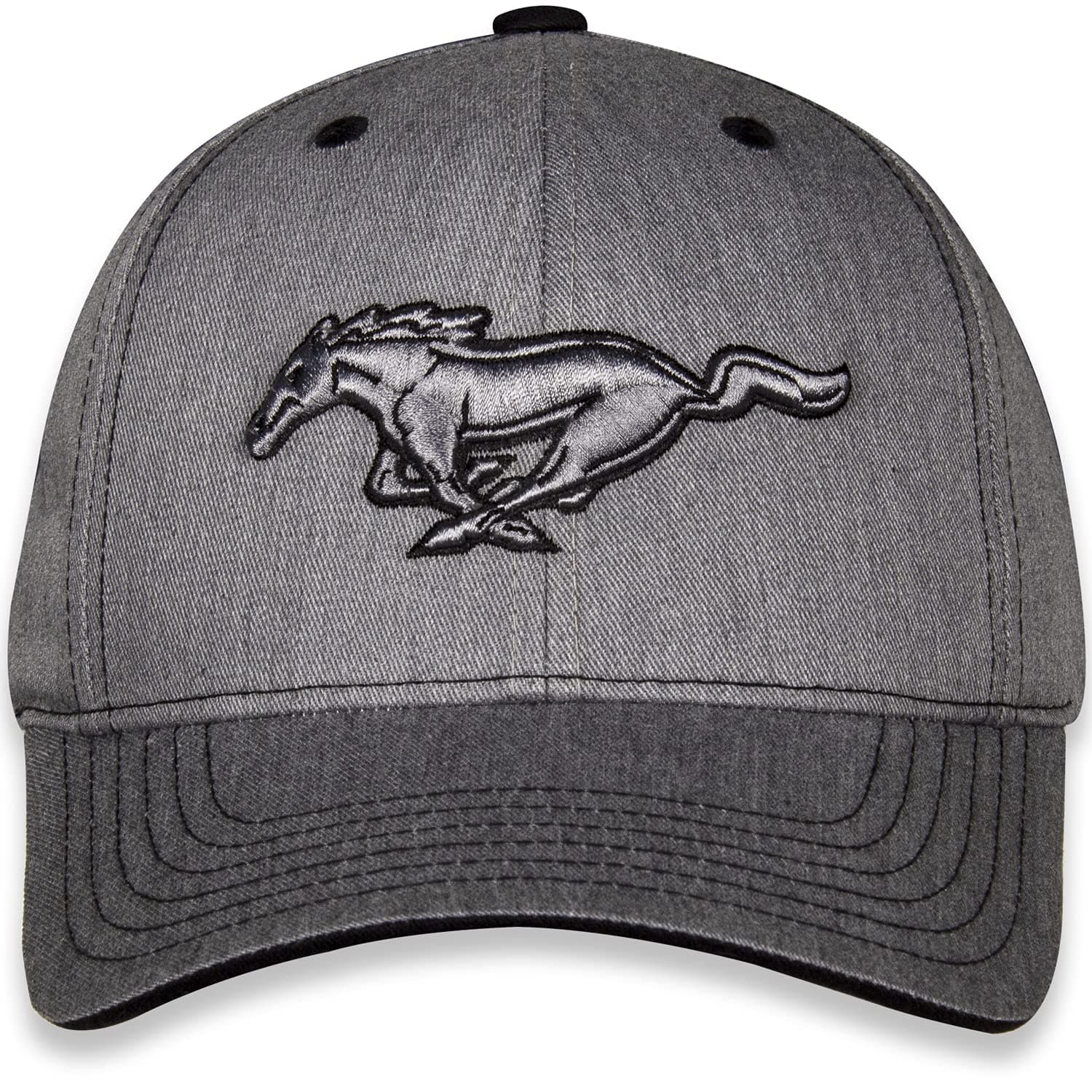 Ford Mustang Baseball Cap for Men - Logo Car Racing Hat Heather Gray, One Size