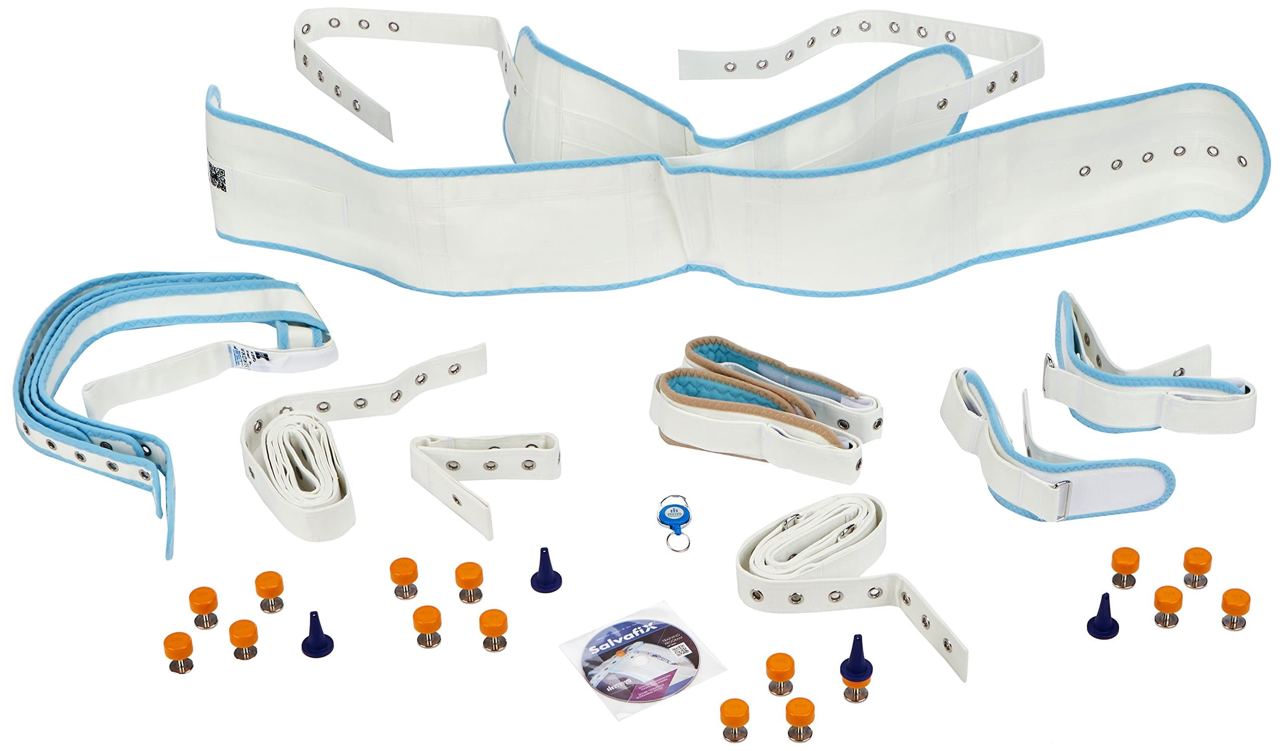 SVF3152P Salvafix Memory PRO Complete Set (Belt With Sewed Crotch Belt), Large, White