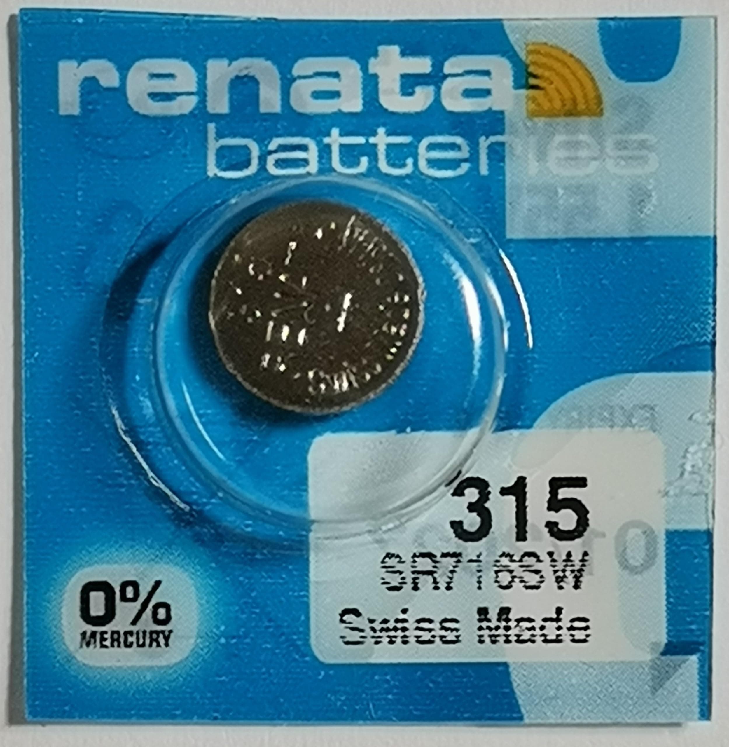 Watch battery for Renata 315.