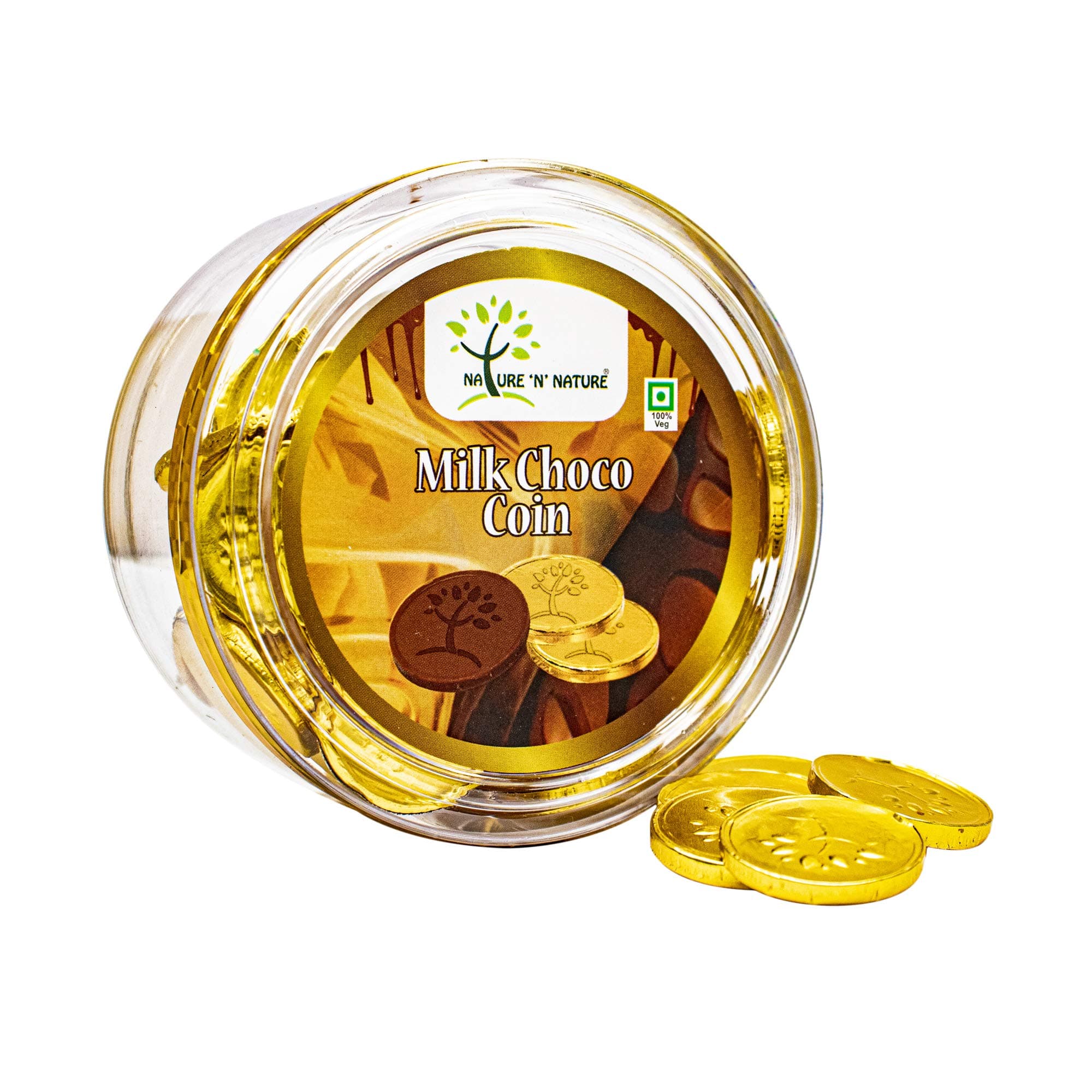 Gold Coin Milk Chocolates, 135 GMS Round Gift Pack, 60pcs, Coin Chocolate Gifts for Holi, Rakhi, Diwali, Anniversary, Birthday, Christmas, Valentines