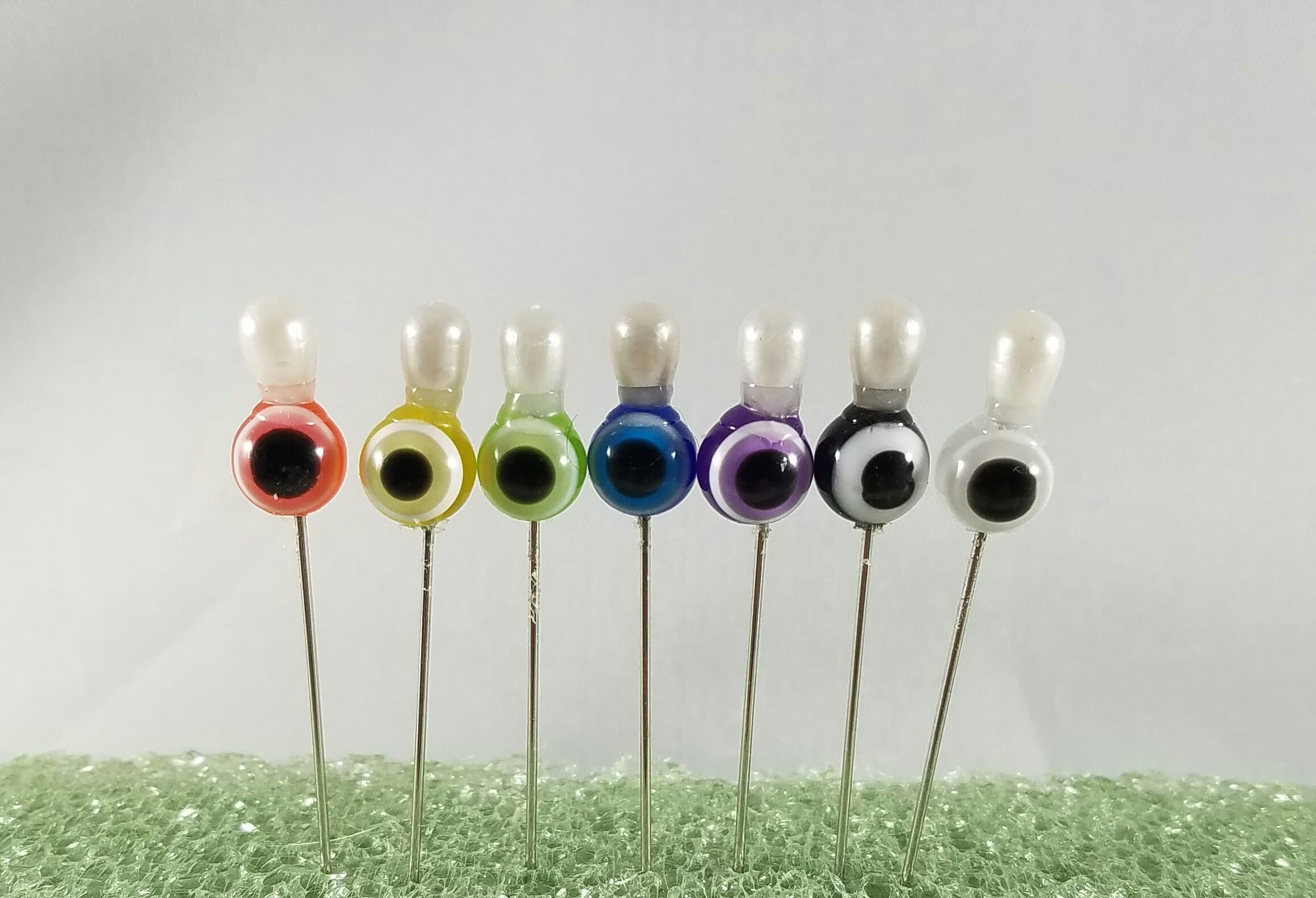 Karma Keepers 7 Evil Eye Candle Magic Ritual Pins Voodoo Doll Pins Top 2 Inch Sage Cleansed