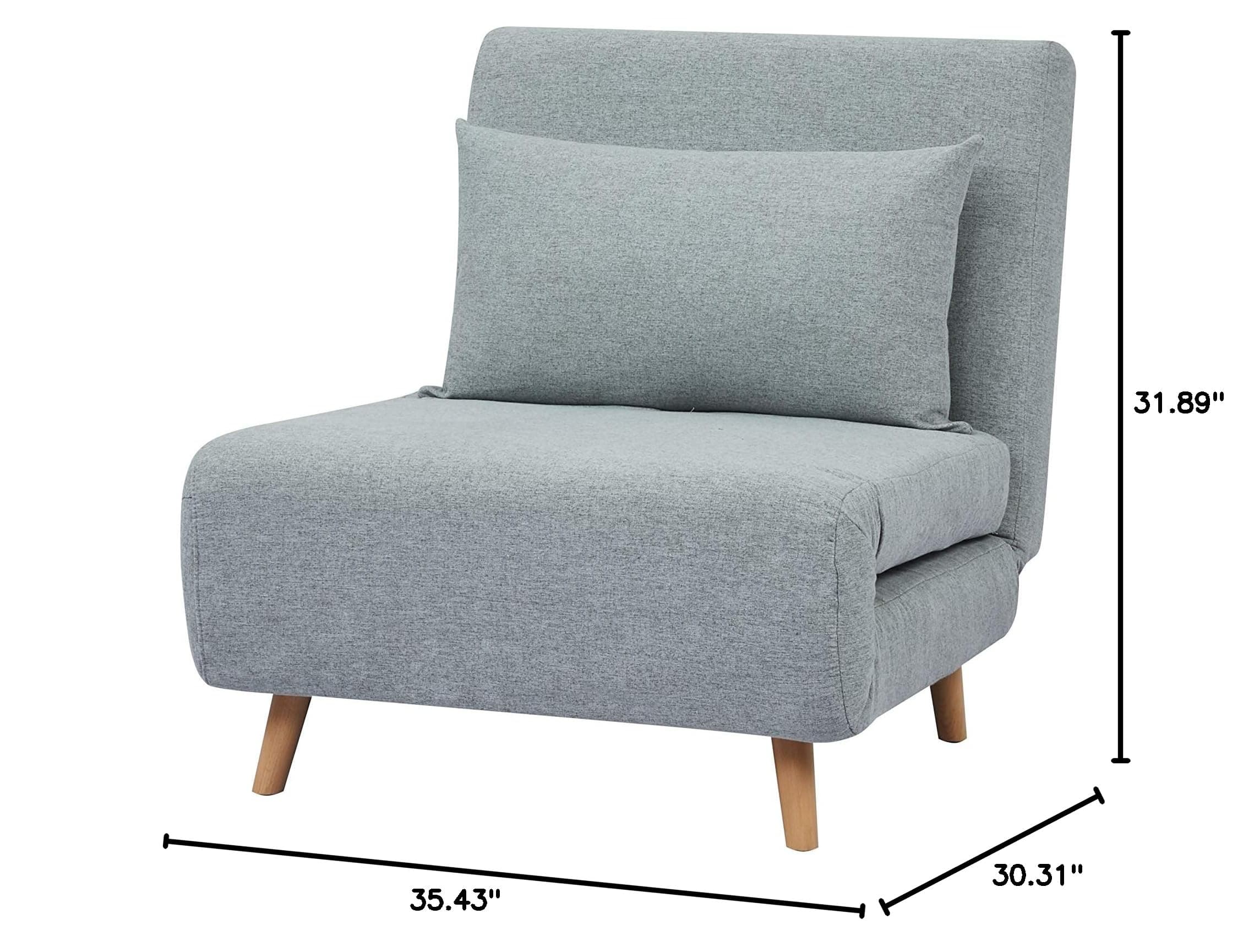 GIA Tri-Fold Futon Chair With Pillow