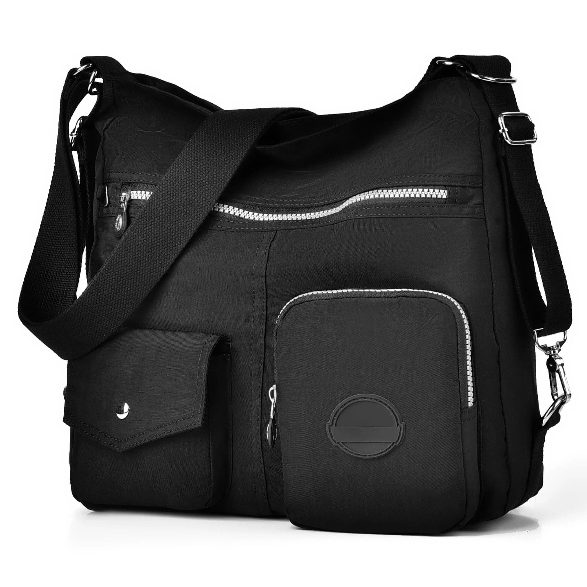 Multipurpose Hobo Purse for Women with Antitheft RFID, Waterproof Nylon Crossbody Bag Shoulder Handbag, Convertible Backpack